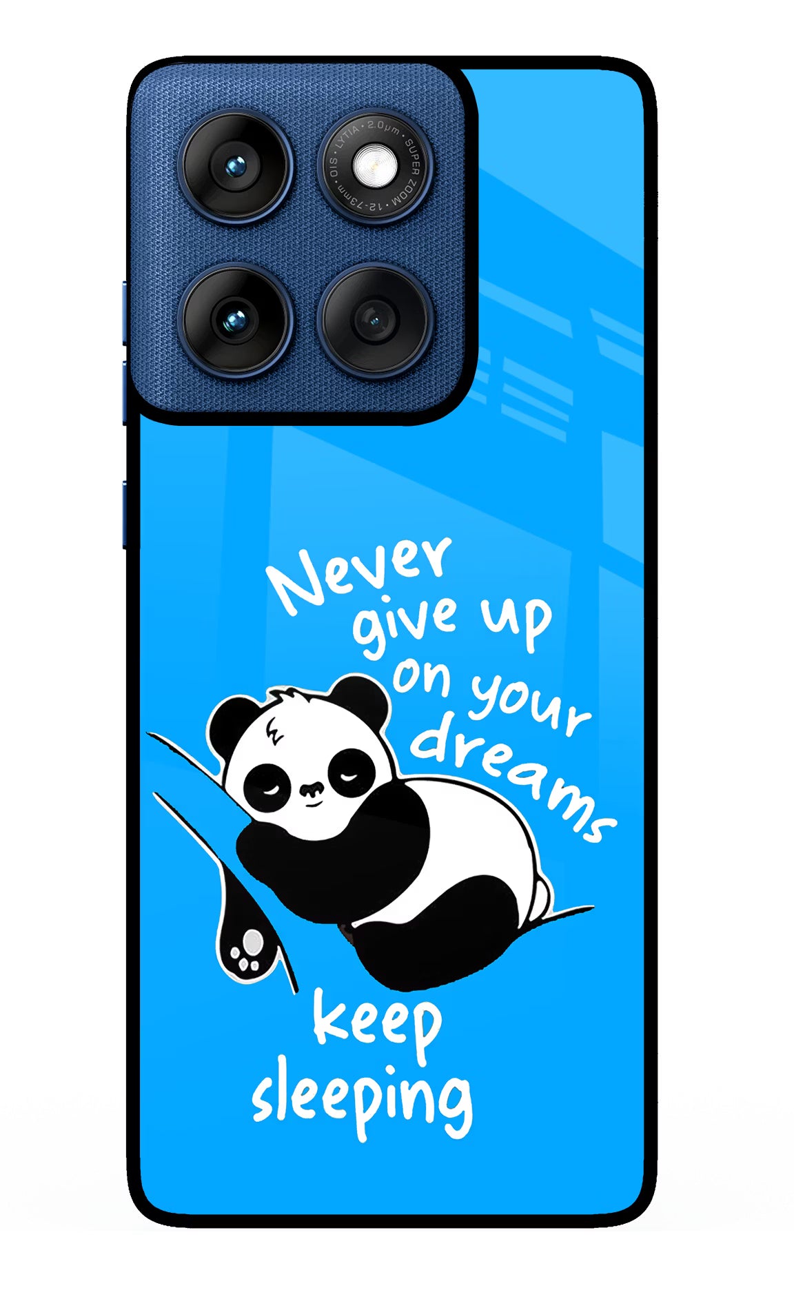 Keep Sleeping Moto Edge 60 Glass Case Back Cover by Casekaro
