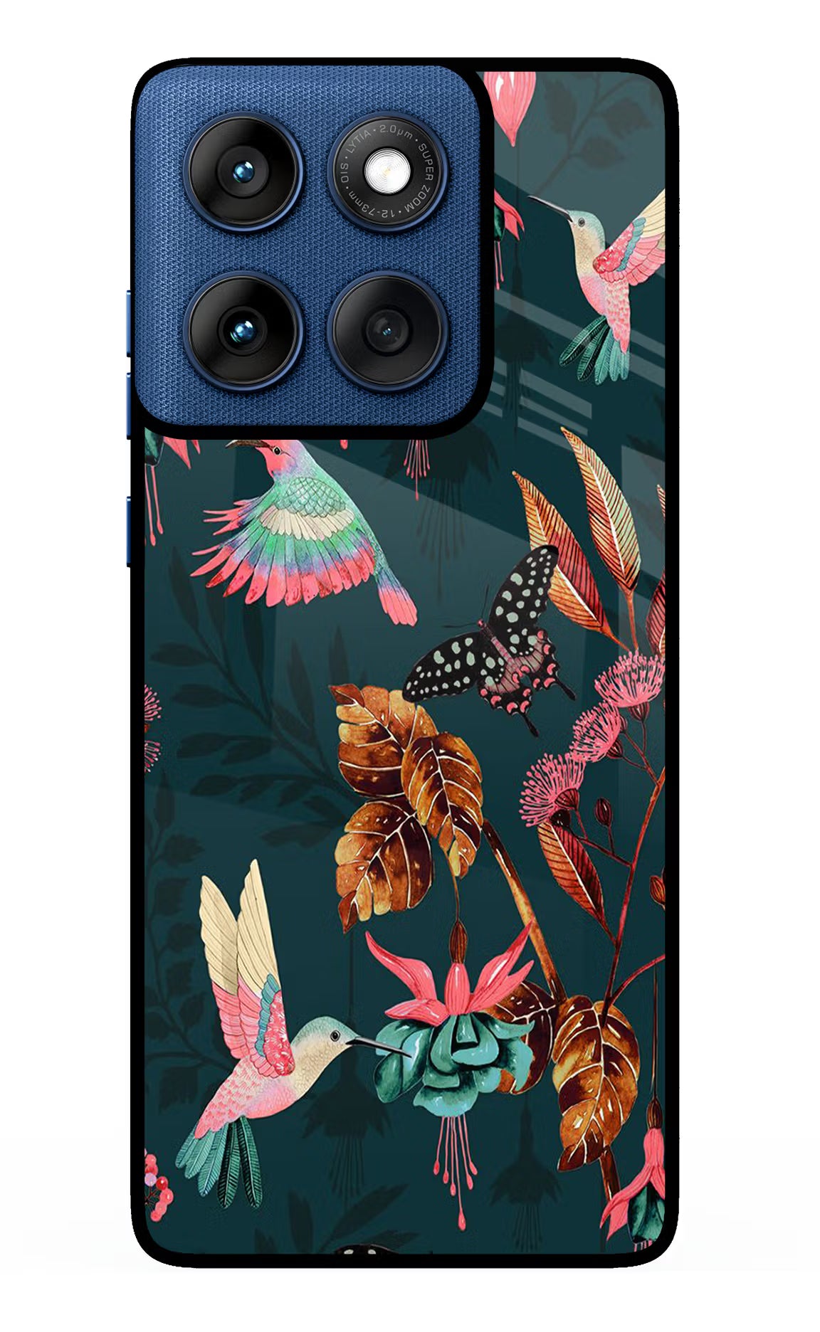 Birds Moto Edge 60 Glass Case Back Cover by Casekaro