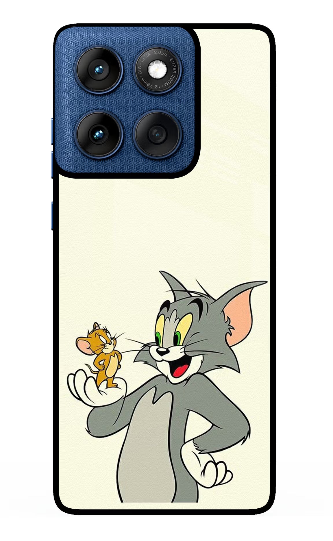 Tom & Jerry Moto Edge 60 Glass Case Back Cover by Casekaro