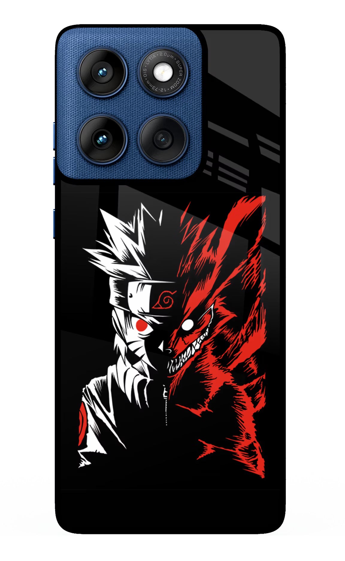 Naruto Two Face Moto Edge 60 Glass Case Back Cover by Casekaro