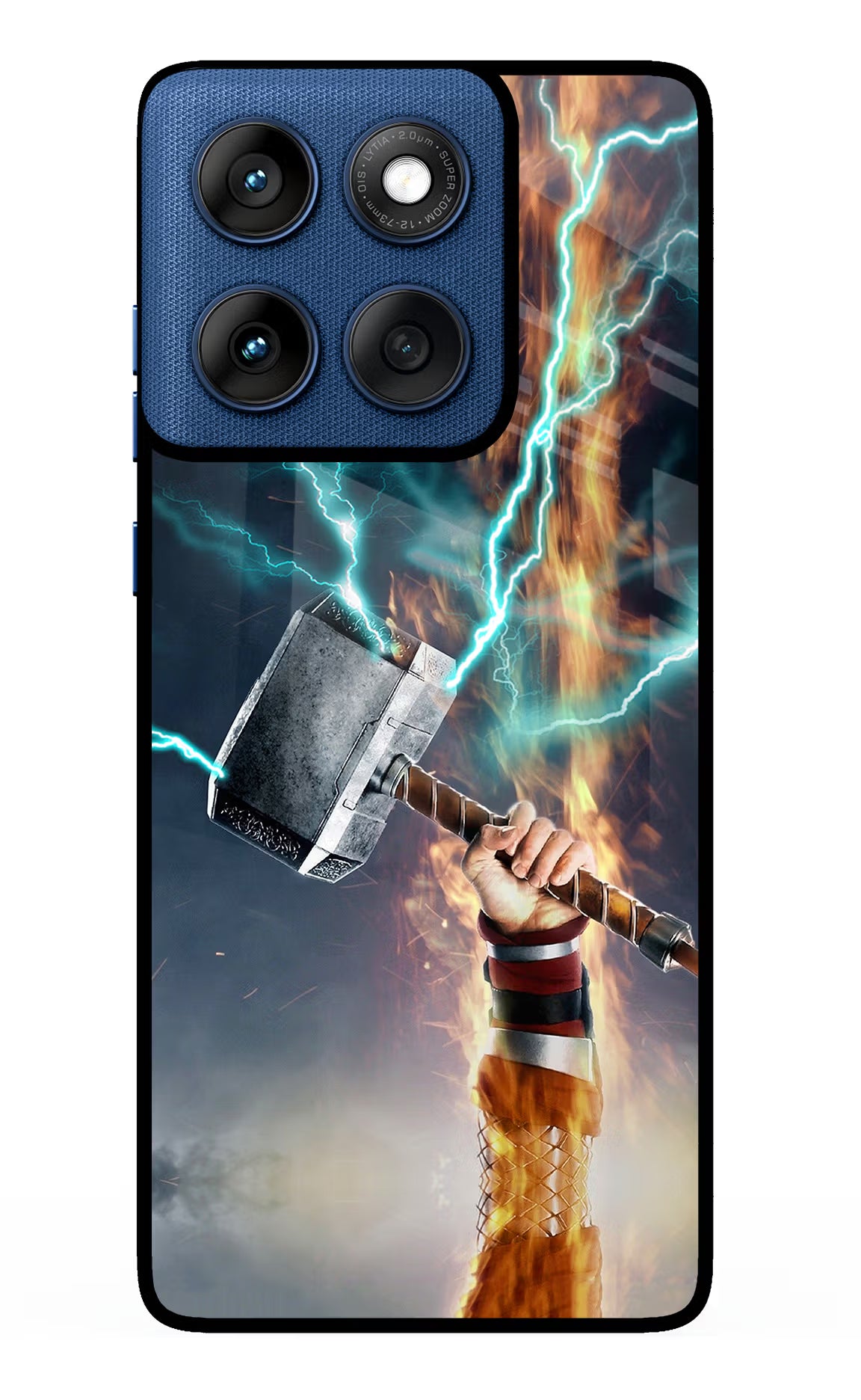Thor Hammer Mjolnir Moto Edge 60 Glass Case Back Cover by Casekaro