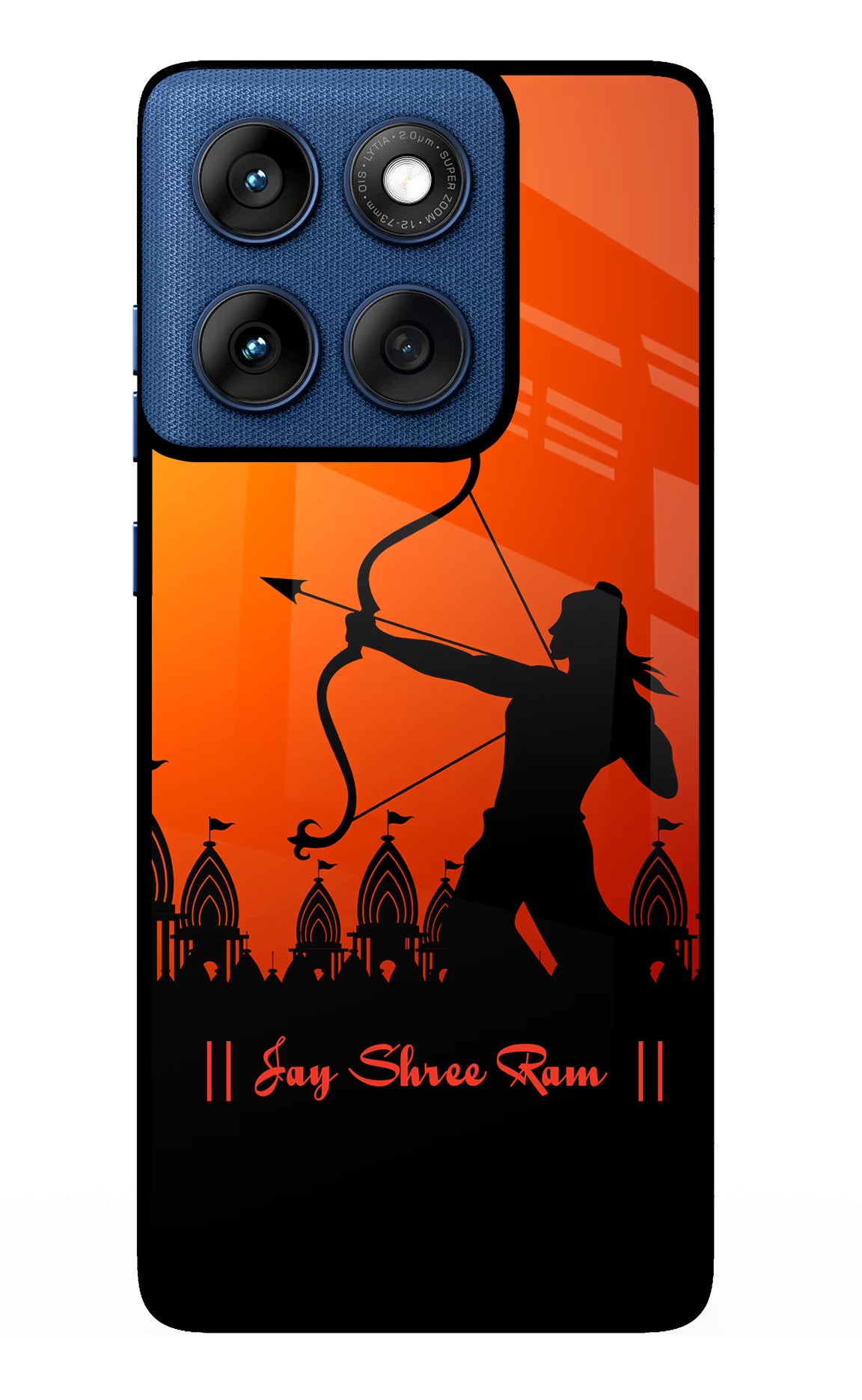 Lord Ram - 4 Moto Edge 60 Glass Case Back Cover by Casekaro