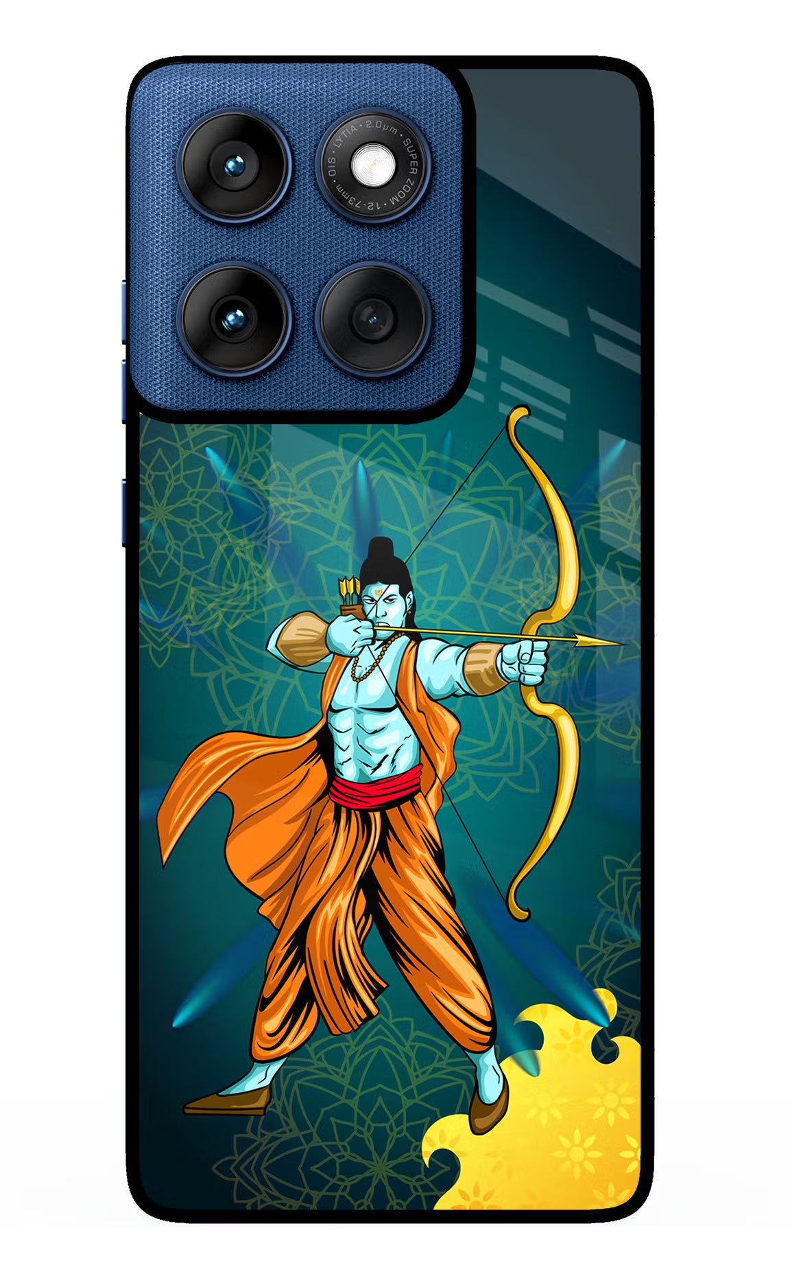 Lord Ram - 6 Moto Edge 60 Glass Case Back Cover by Casekaro