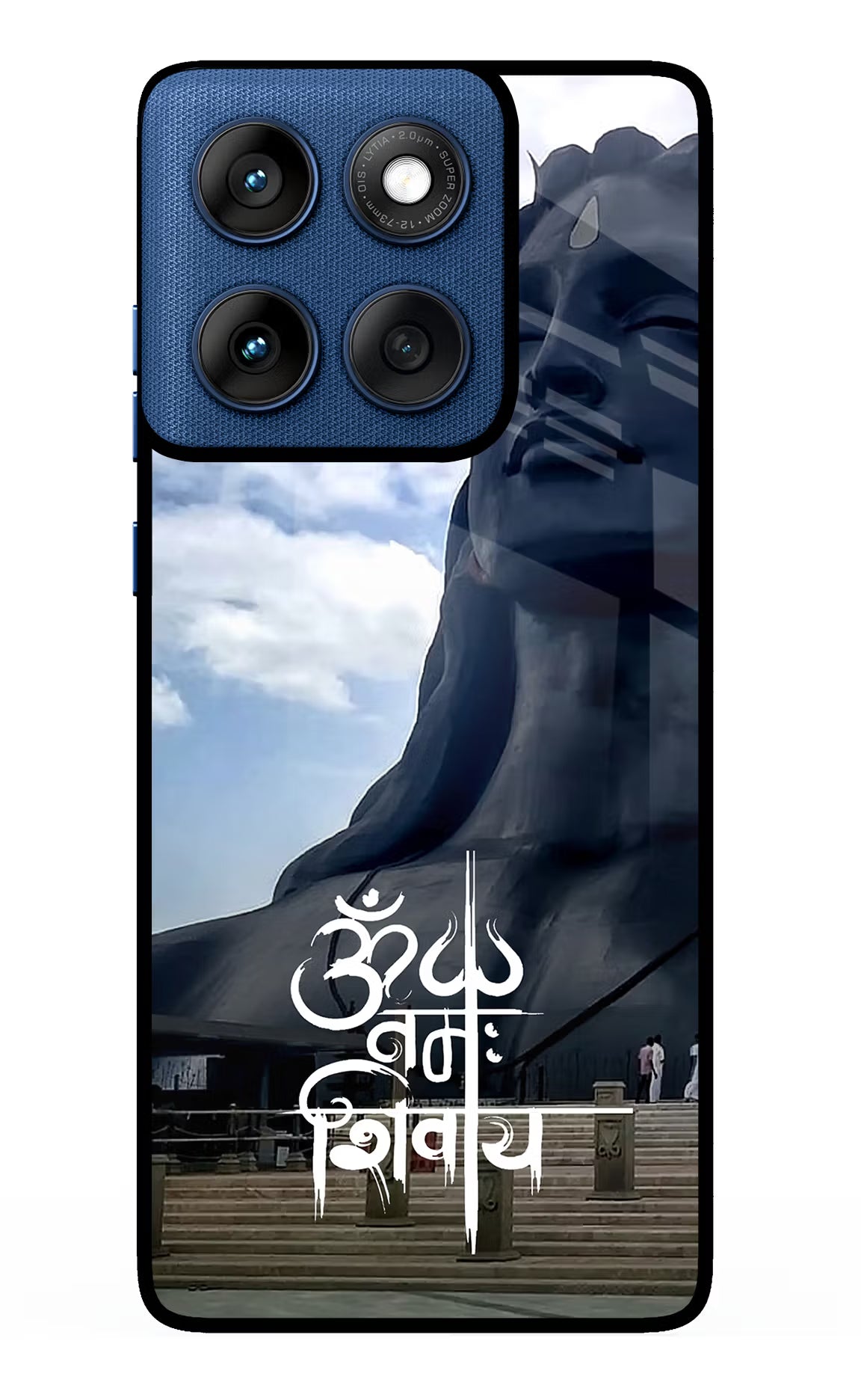 Om Namah Shivay Moto Edge 60 Glass Case Back Cover by Casekaro