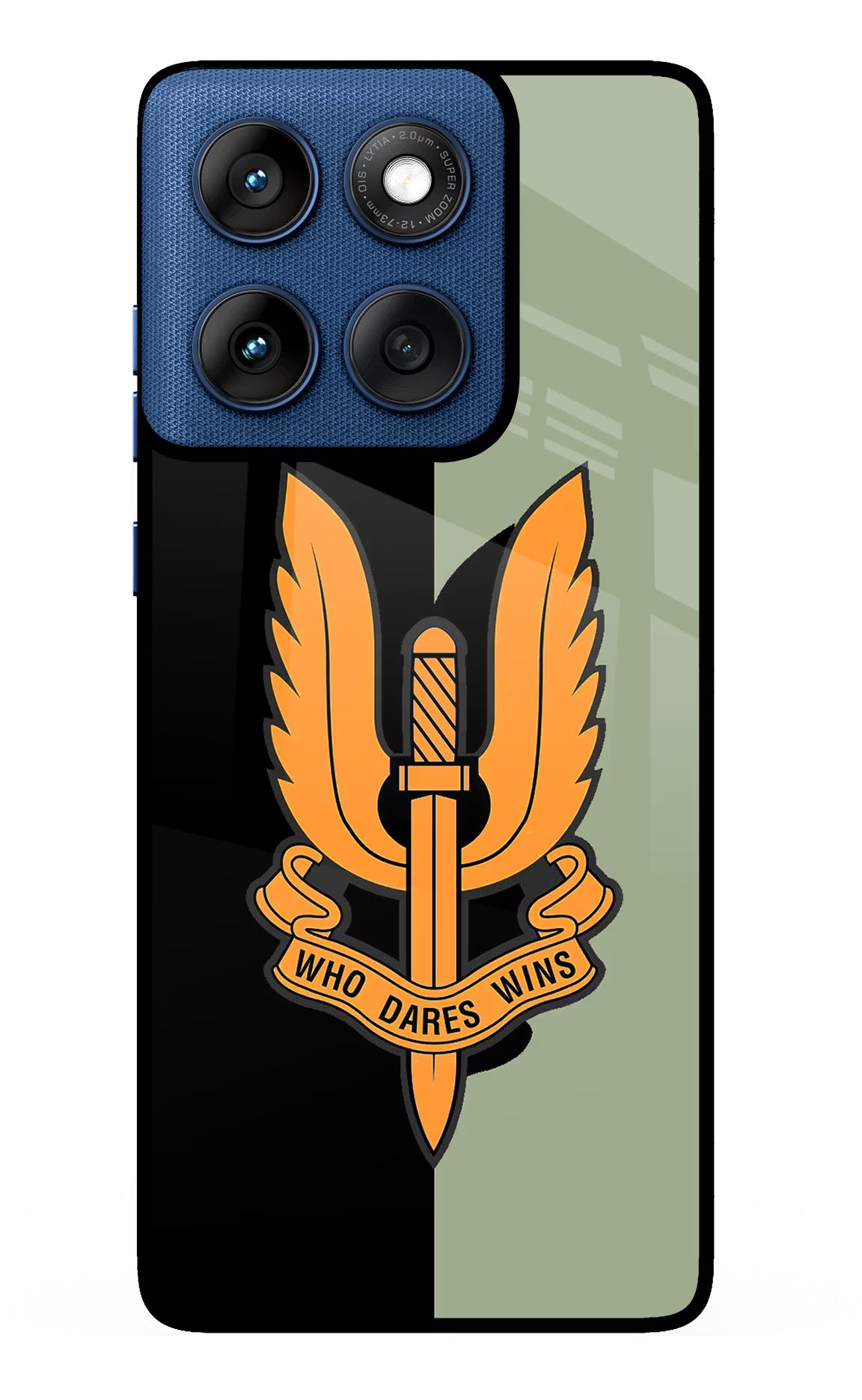 Balidan Logo Moto Edge 60 Glass Case Back Cover by Casekaro