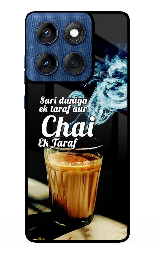 Chai Ek Taraf Quote Moto Edge 60 Glass Case