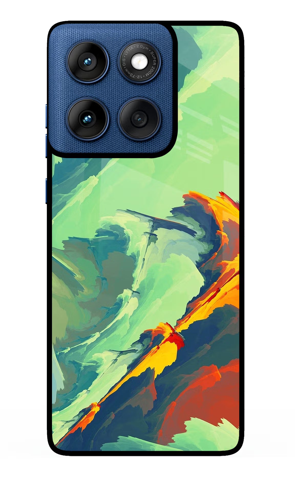 Paint Art Moto Edge 60 Glass Case Back Cover by Casekaro