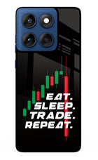 Eat Sleep Trade Repeat Moto Edge 60 Glass Case