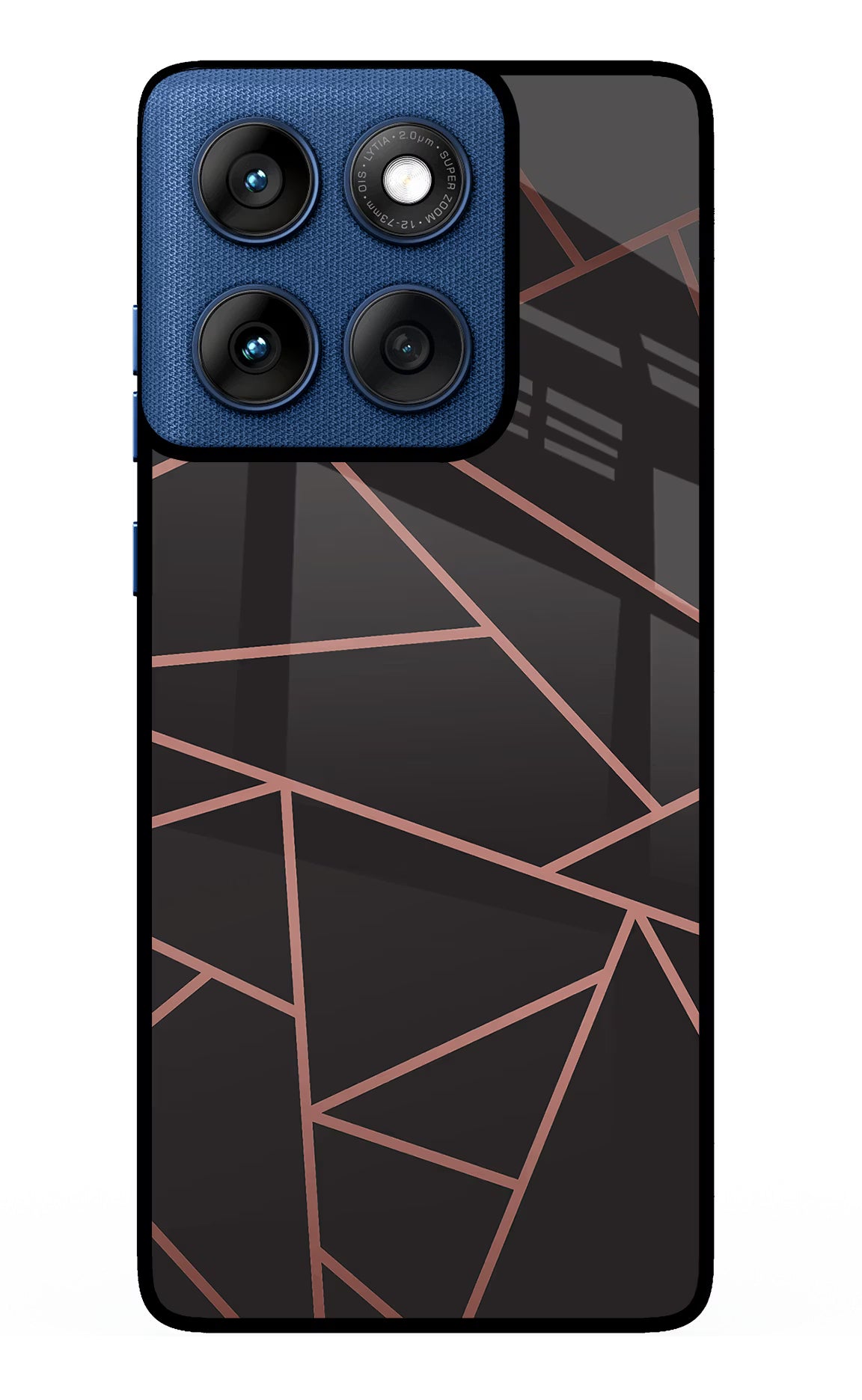 Geometric Pattern Moto Edge 60 Glass Case Back Cover by Casekaro