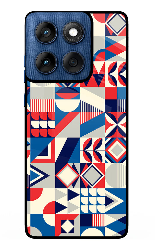 Colorful Pattern Moto Edge 60 Glass Case