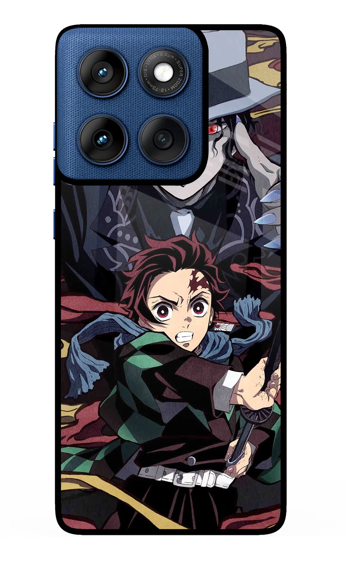 Demon Slayer Moto Edge 60 Glass Case Back Cover by Casekaro