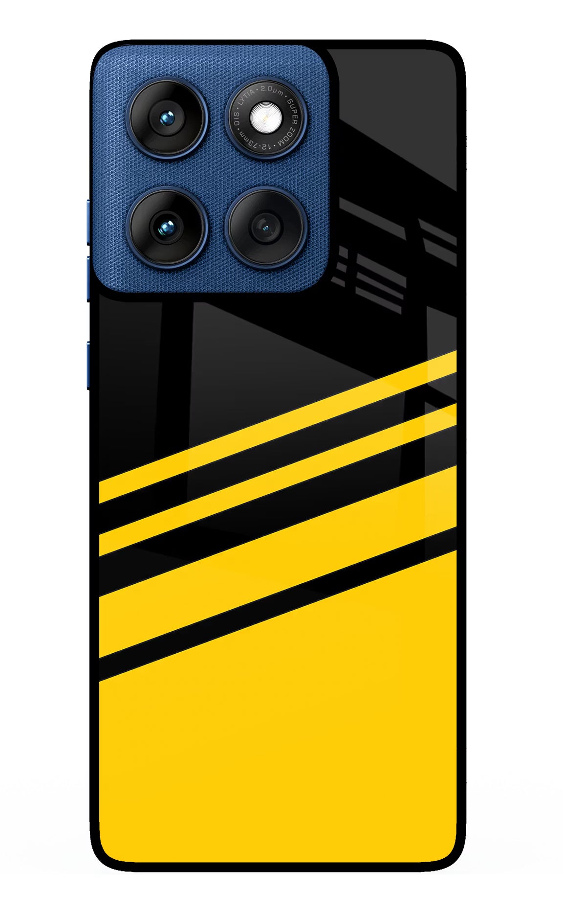 Yellow Shades Moto Edge 60 Glass Case Back Cover by Casekaro