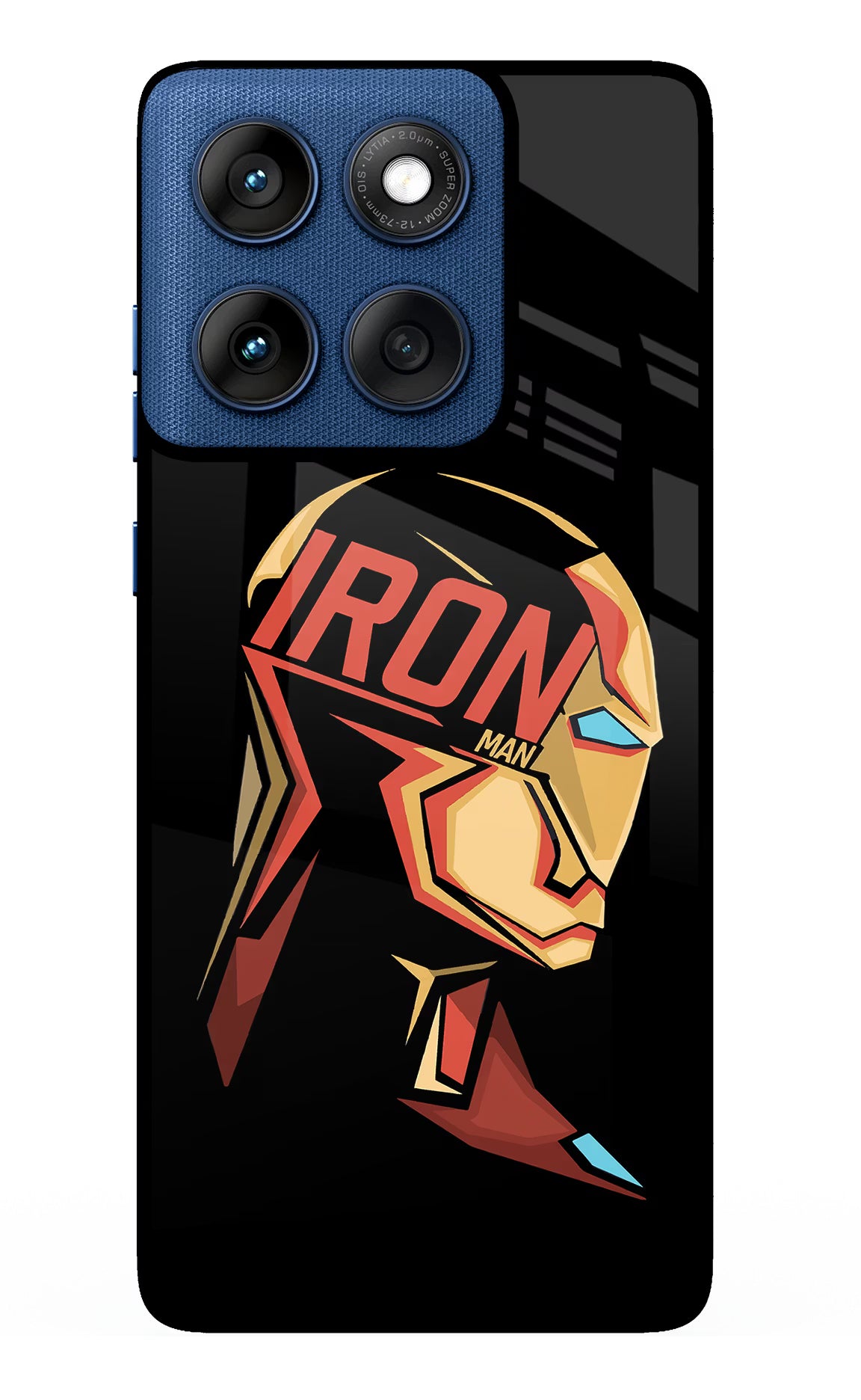 IronMan Moto Edge 60 Glass Case Back Cover by Casekaro