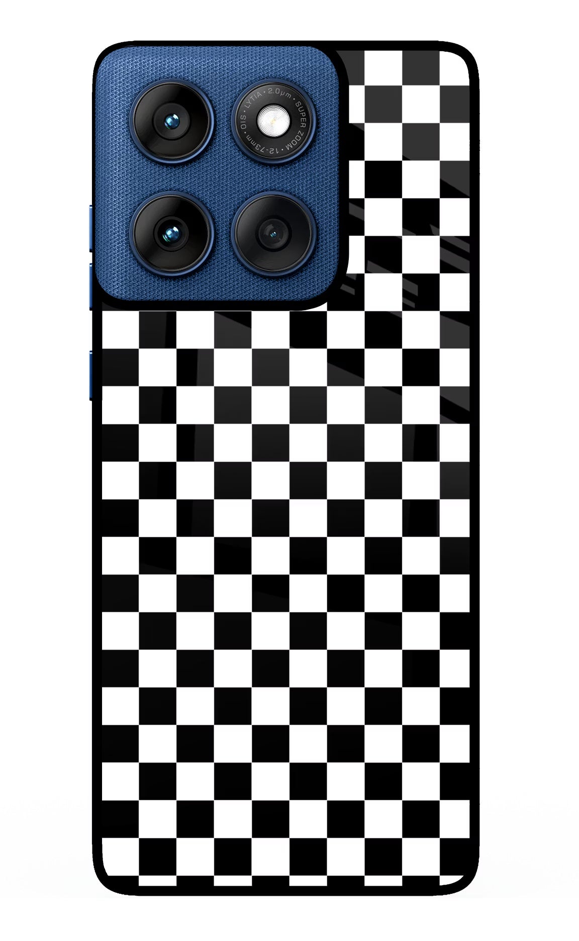 Chess Board Moto Edge 60 Glass Case Back Cover by Casekaro