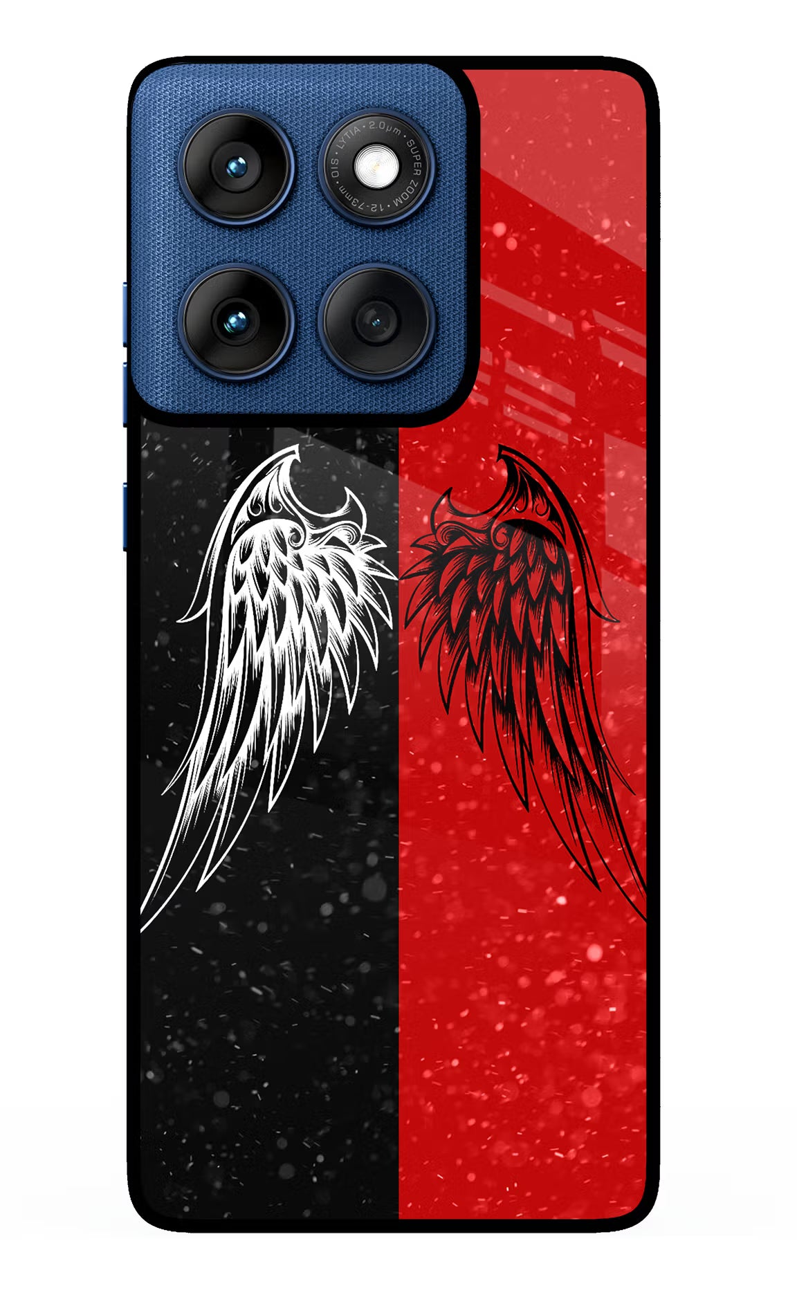 Wings Moto Edge 60 Glass Case Back Cover by Casekaro
