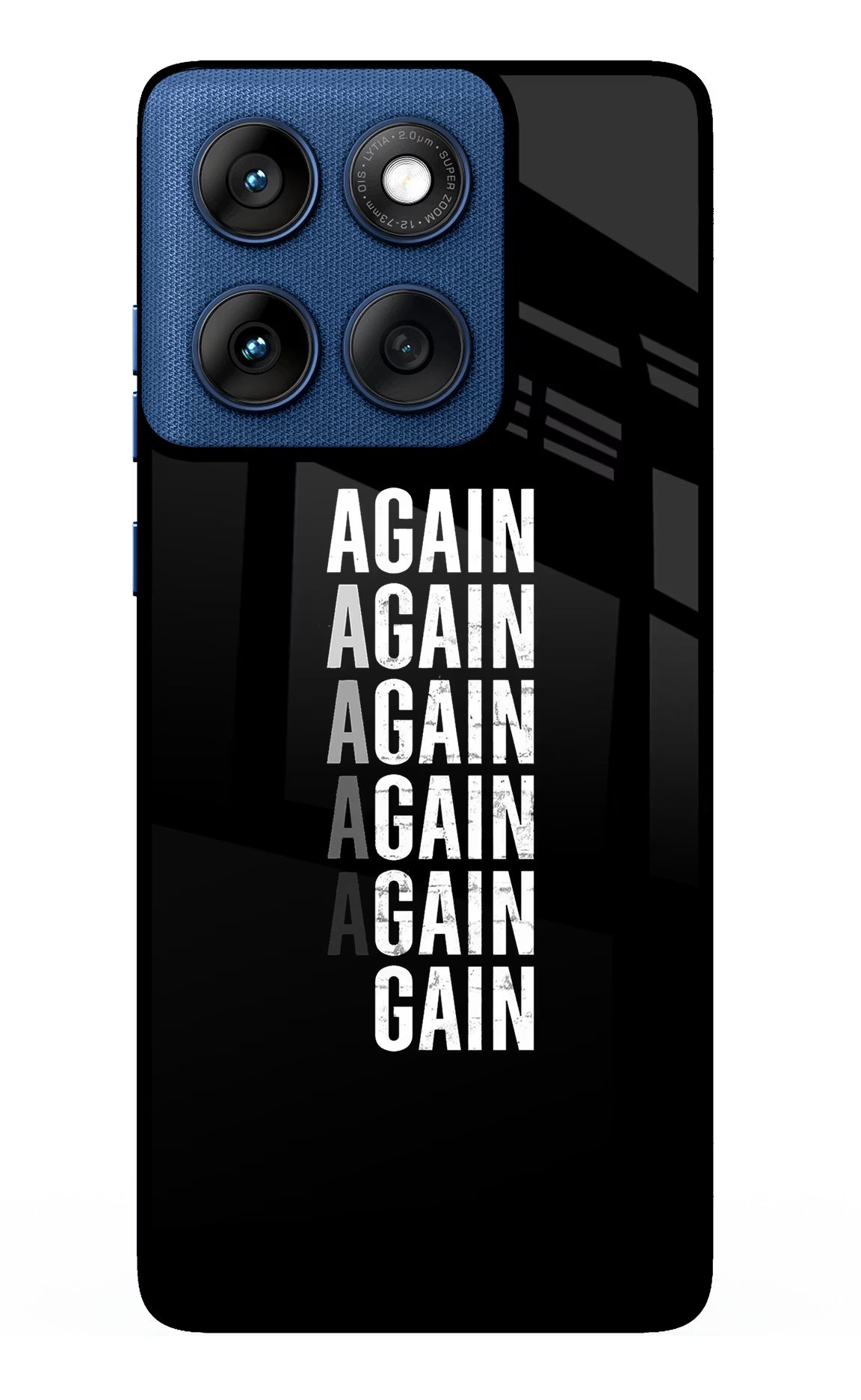 Again Again Gain Moto Edge 60 Glass Case Back Cover by Casekaro