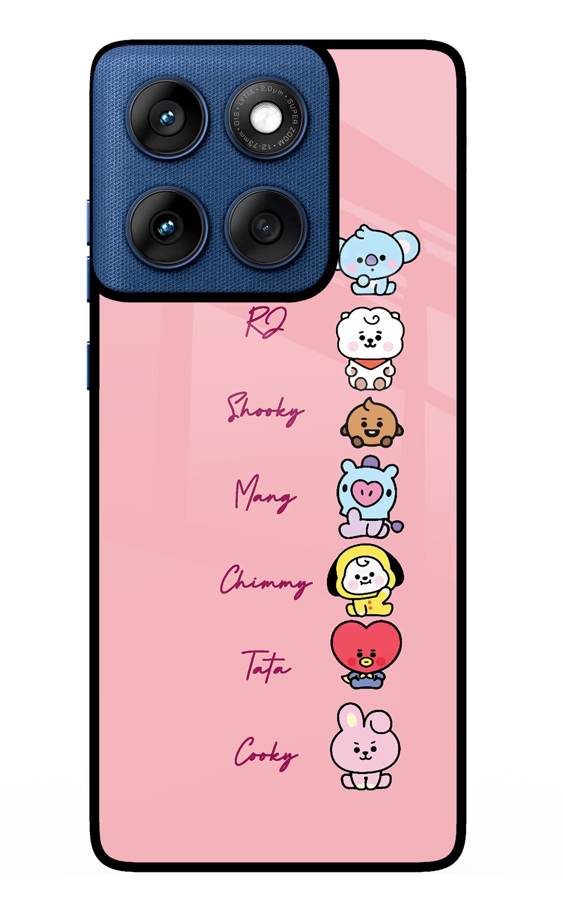 BTS names Moto Edge 60 Glass Case Back Cover by Casekaro