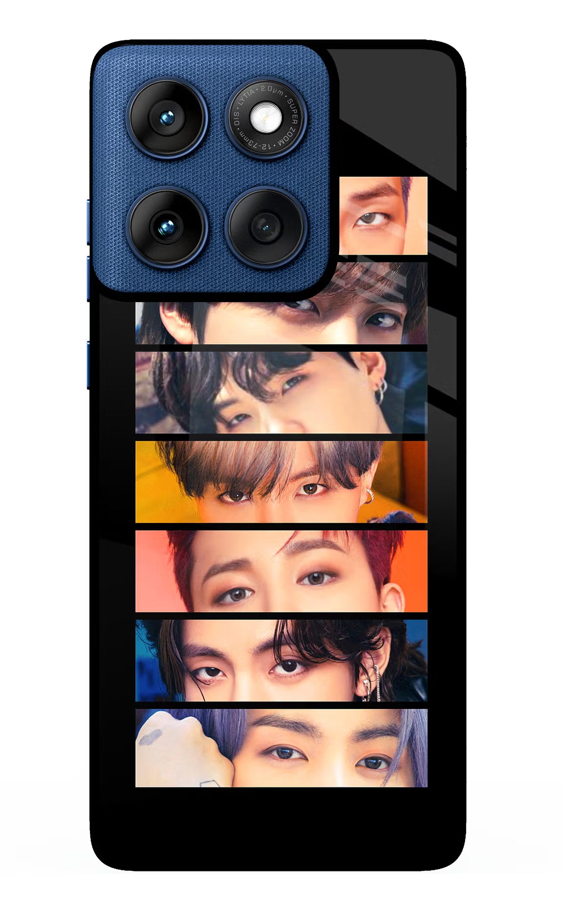 BTS Eyes Moto Edge 60 Glass Case Back Cover by Casekaro