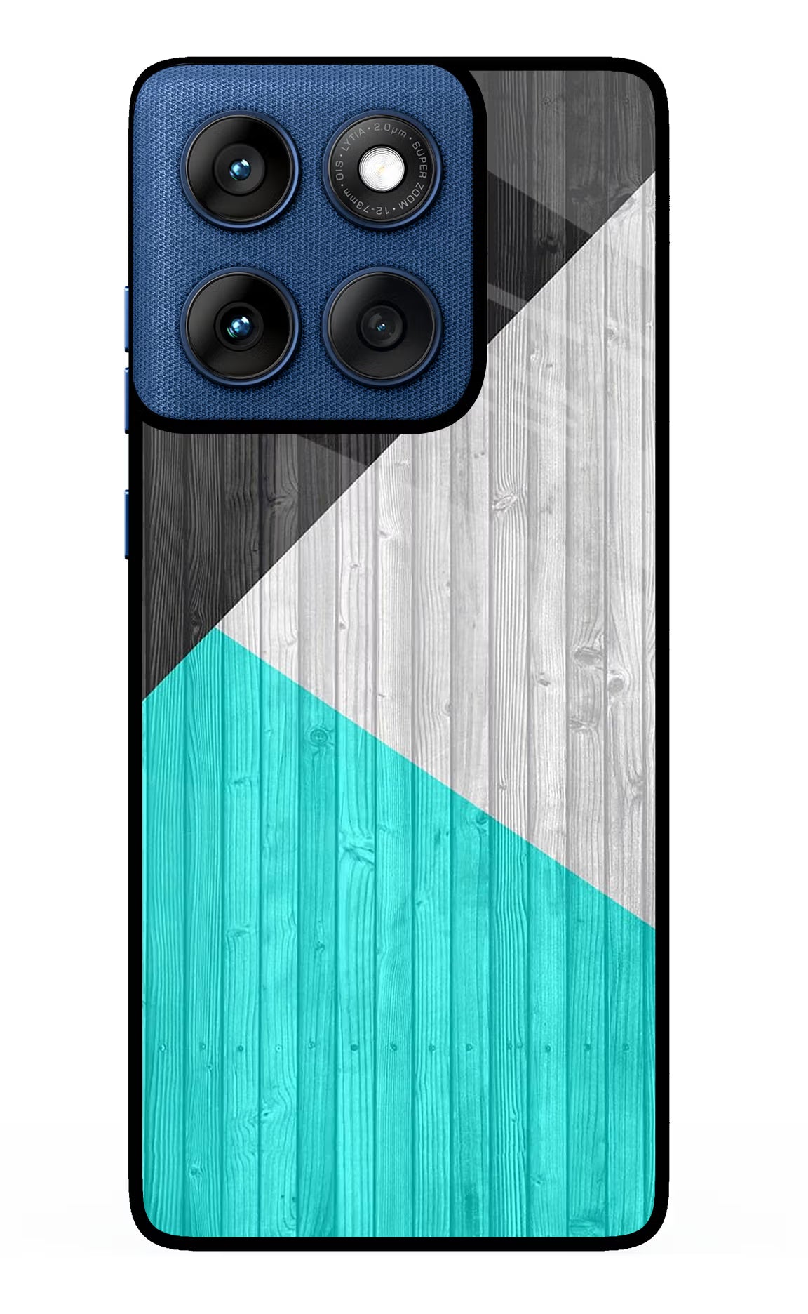 Wooden Abstract Moto Edge 60 Glass Case Back Cover by Casekaro