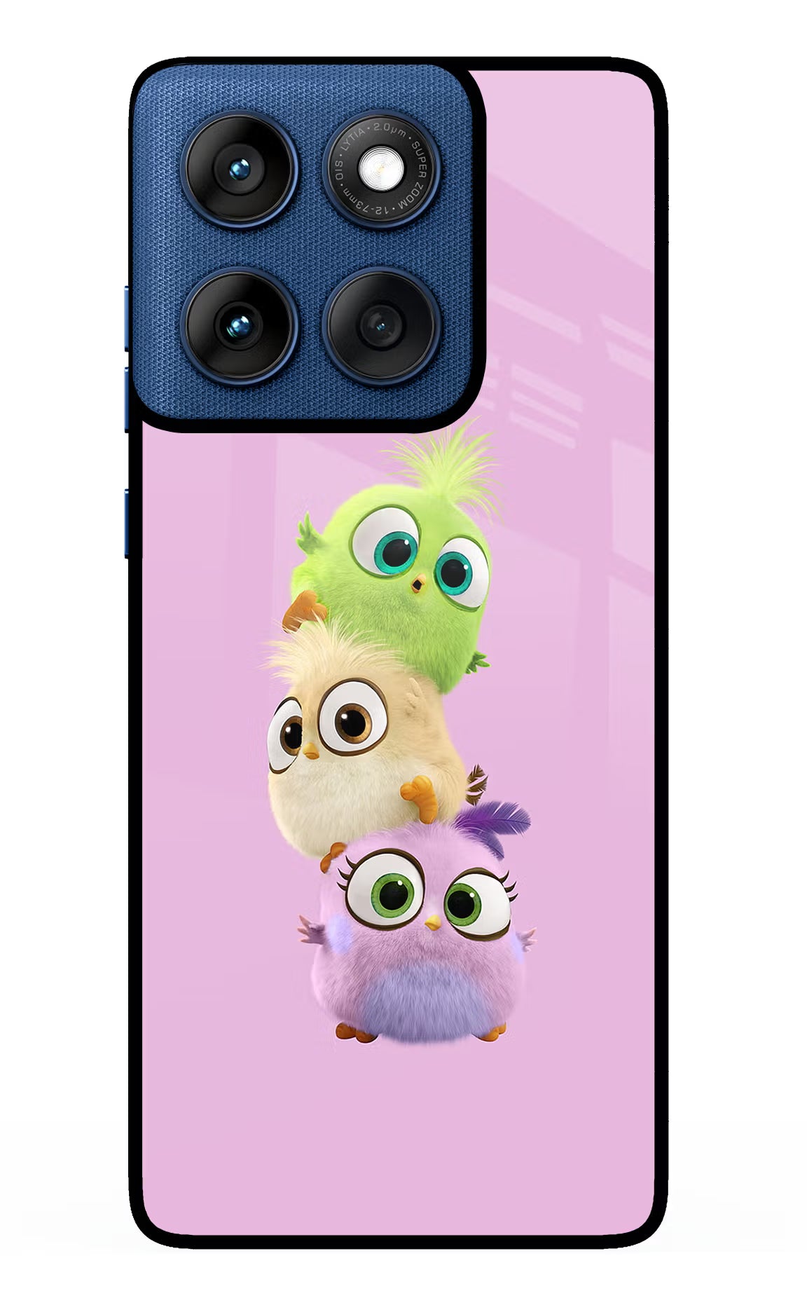 Cute Little Birds Moto Edge 60 Glass Case Back Cover by Casekaro
