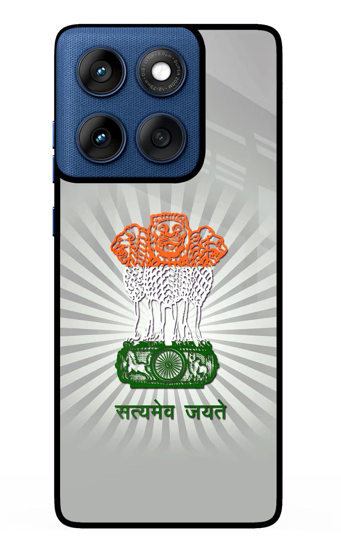 Satyamev Jayate Art Moto Edge 60 Glass Case Back Cover by Casekaro