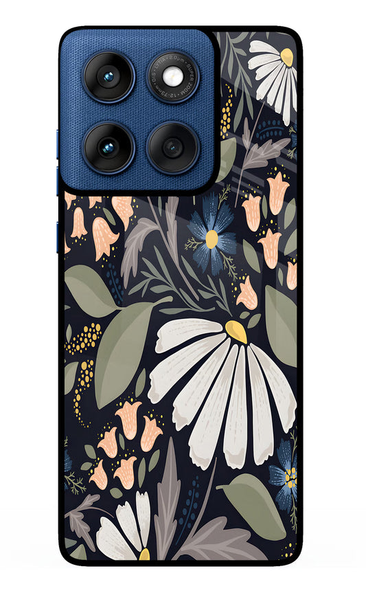 Flowers Art Moto Edge 60 Glass Case