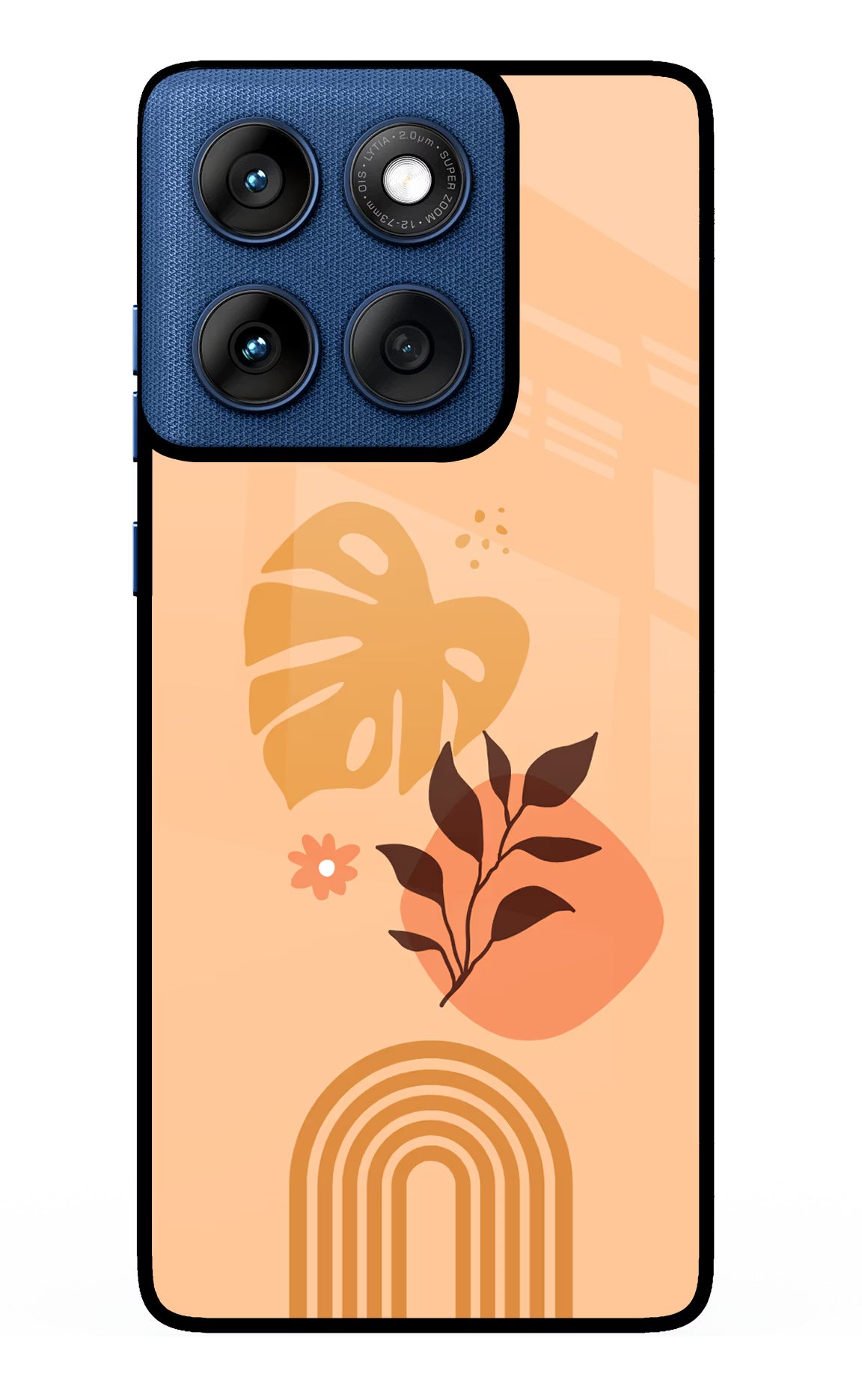 Bohemian Art Moto Edge 60 Glass Case Back Cover by Casekaro