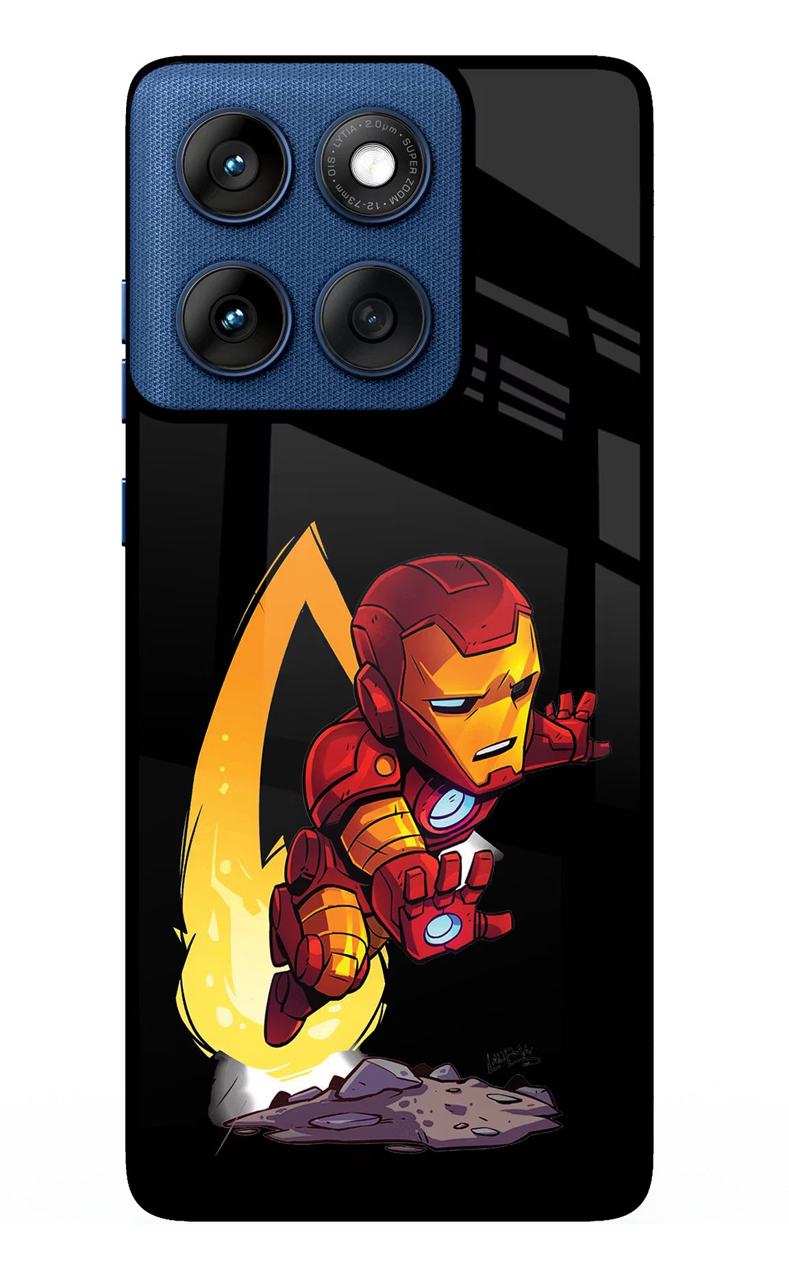IronMan Moto Edge 60 Glass Case Back Cover by Casekaro