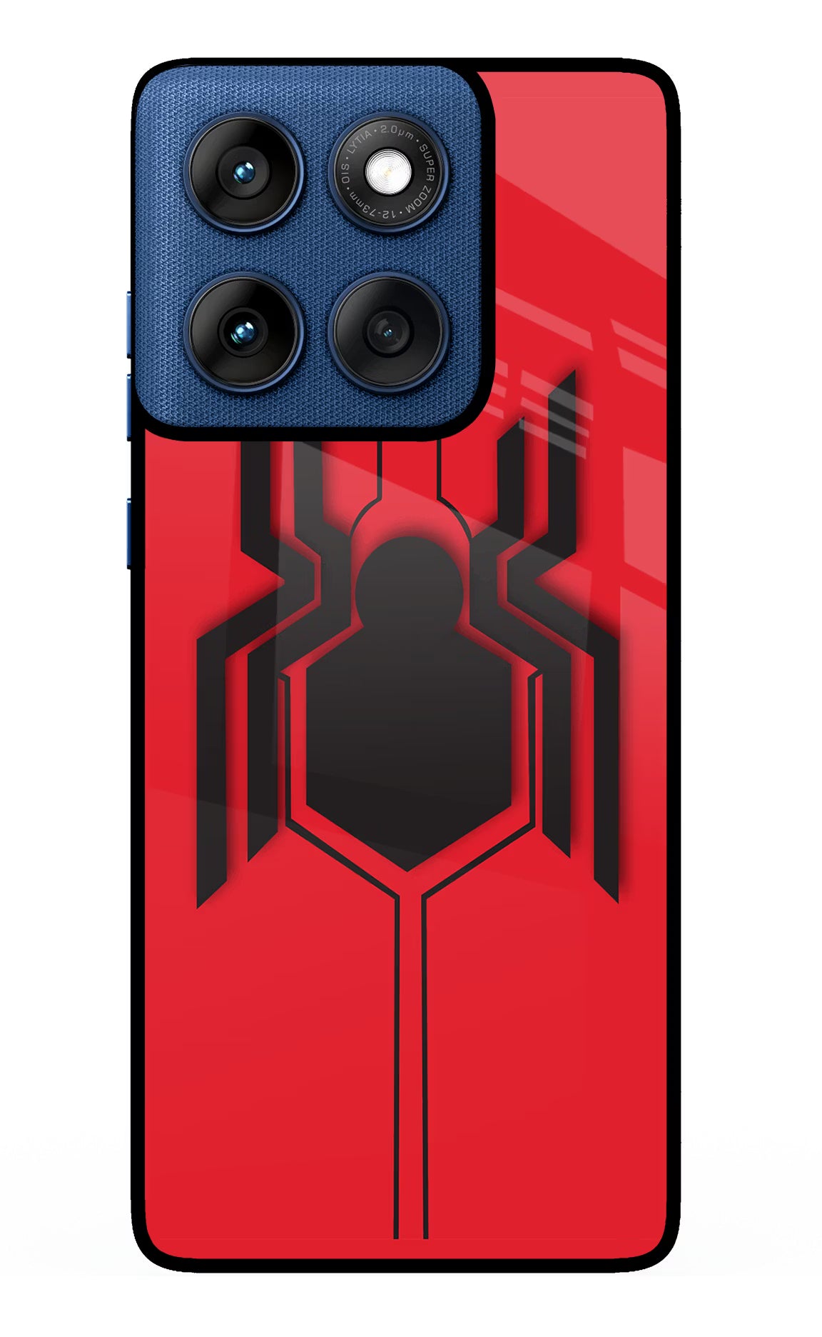 Spider Moto Edge 60 Glass Case Back Cover by Casekaro