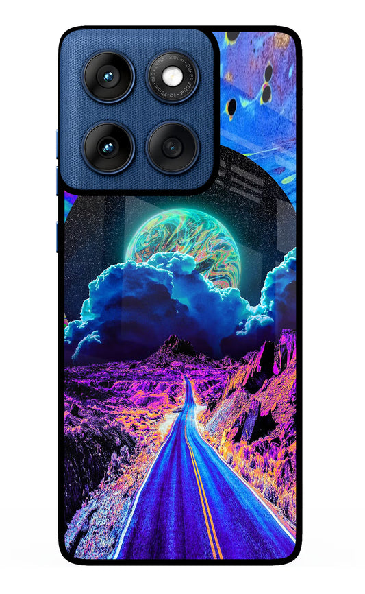 Psychedelic Painting Moto Edge 60 Glass Case