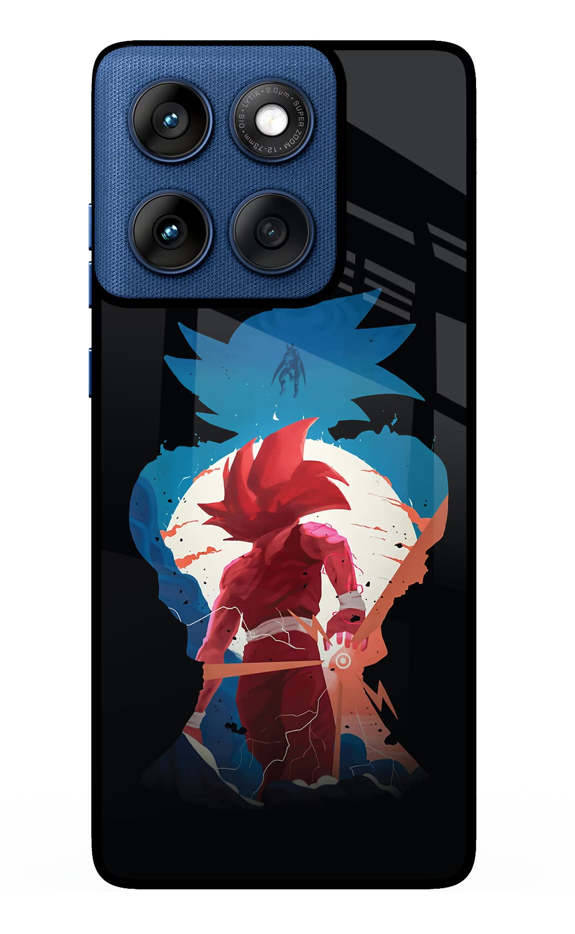 Goku Moto Edge 60 Glass Case Back Cover by Casekaro
