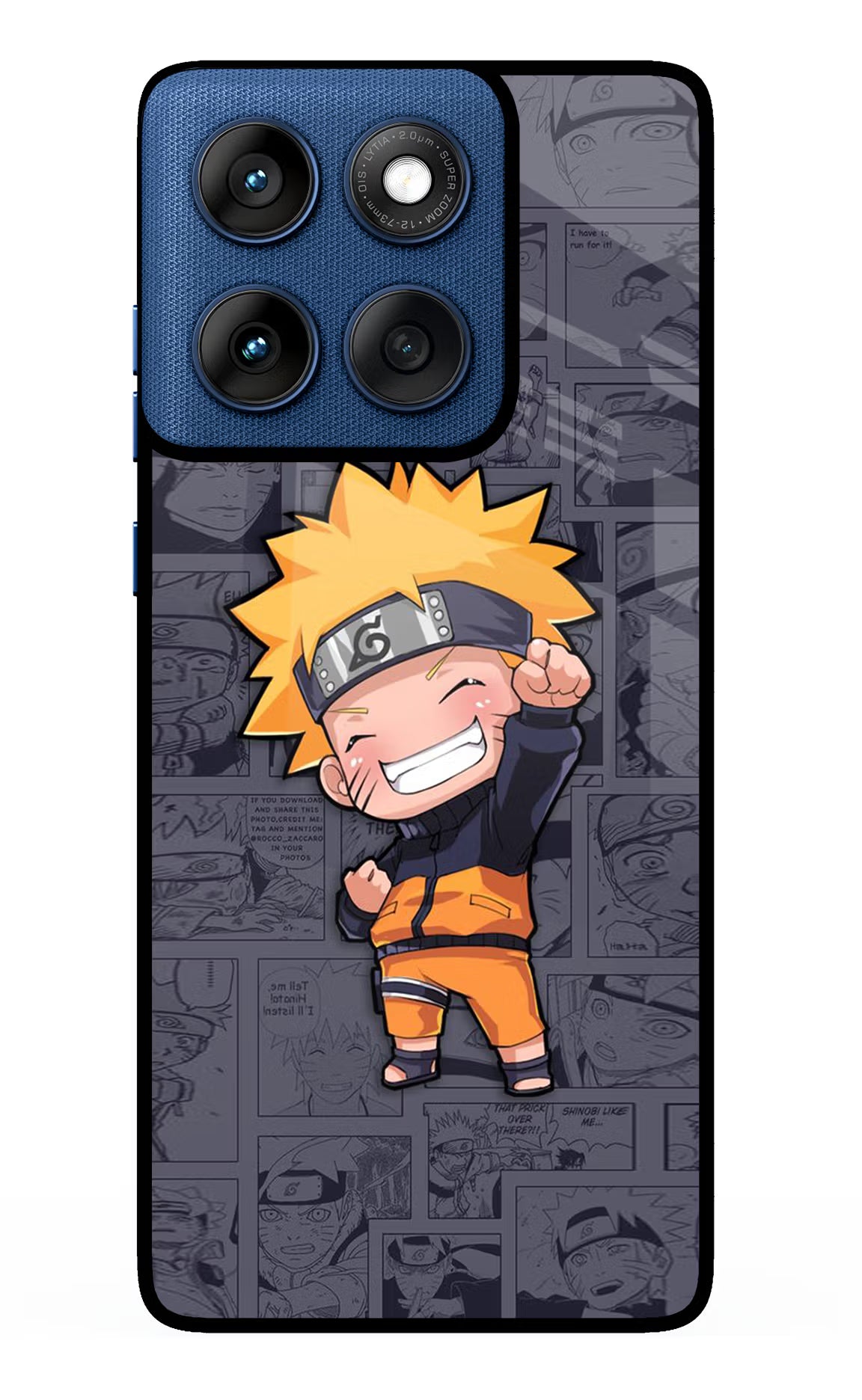 Chota Naruto Moto Edge 60 Glass Case Back Cover by Casekaro