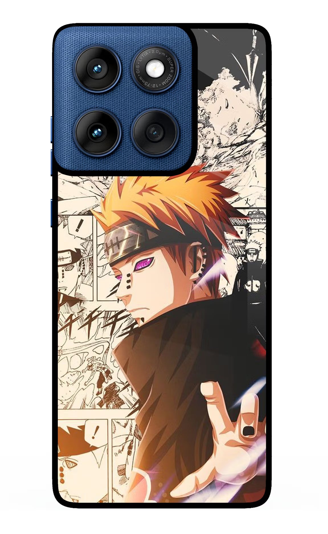 Pain Anime Moto Edge 60 Glass Case Back Cover by Casekaro