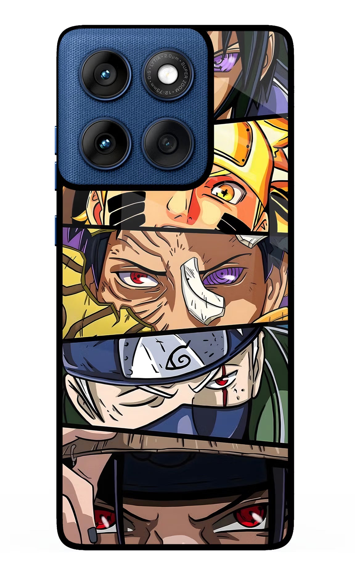 Naruto Character Moto Edge 60 Glass Case Back Cover by Casekaro