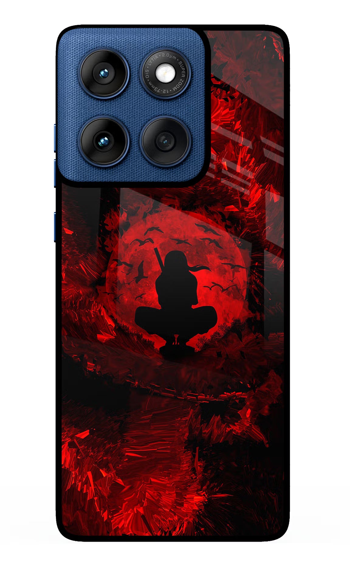 Itachi Uchiha Moto Edge 60 Glass Case Back Cover by Casekaro