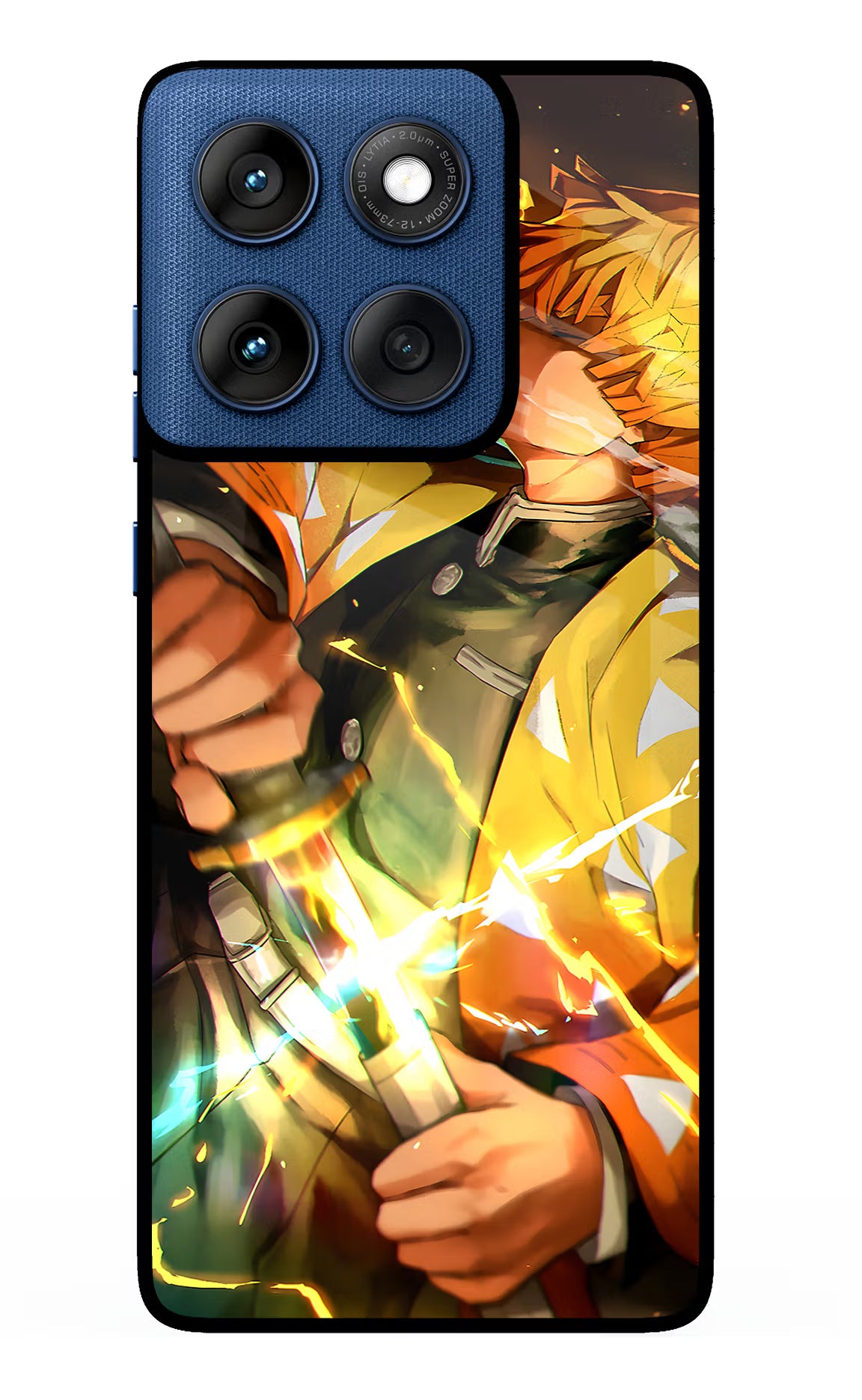 Demon Slayer Moto Edge 60 Glass Case Back Cover by Casekaro