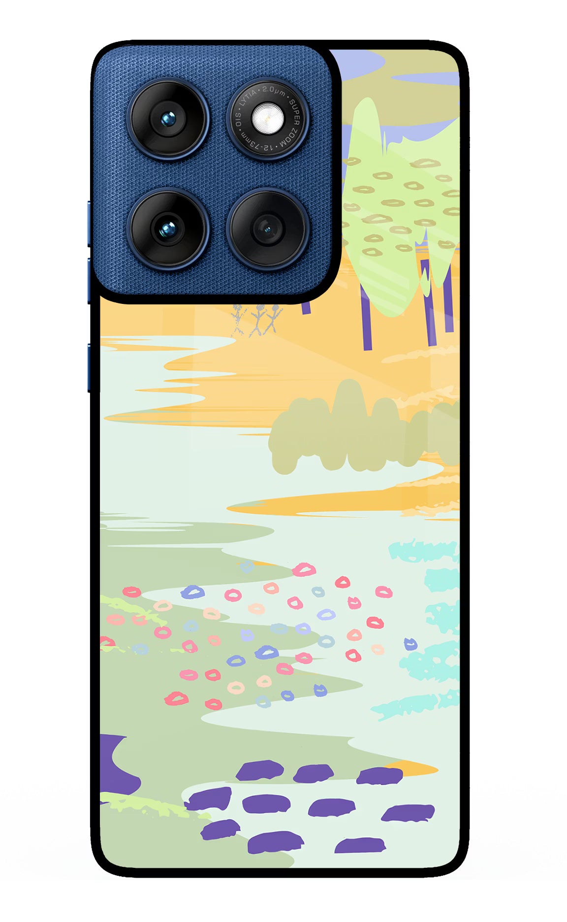 Scenery Moto Edge 60 Glass Case Back Cover by Casekaro