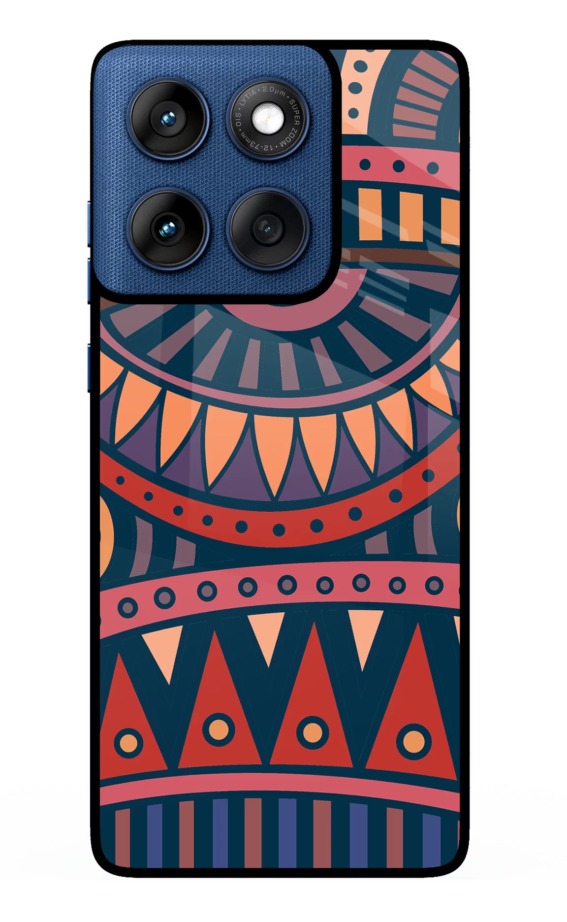 African Culture Design Moto Edge 60 Glass Case Back Cover by Casekaro