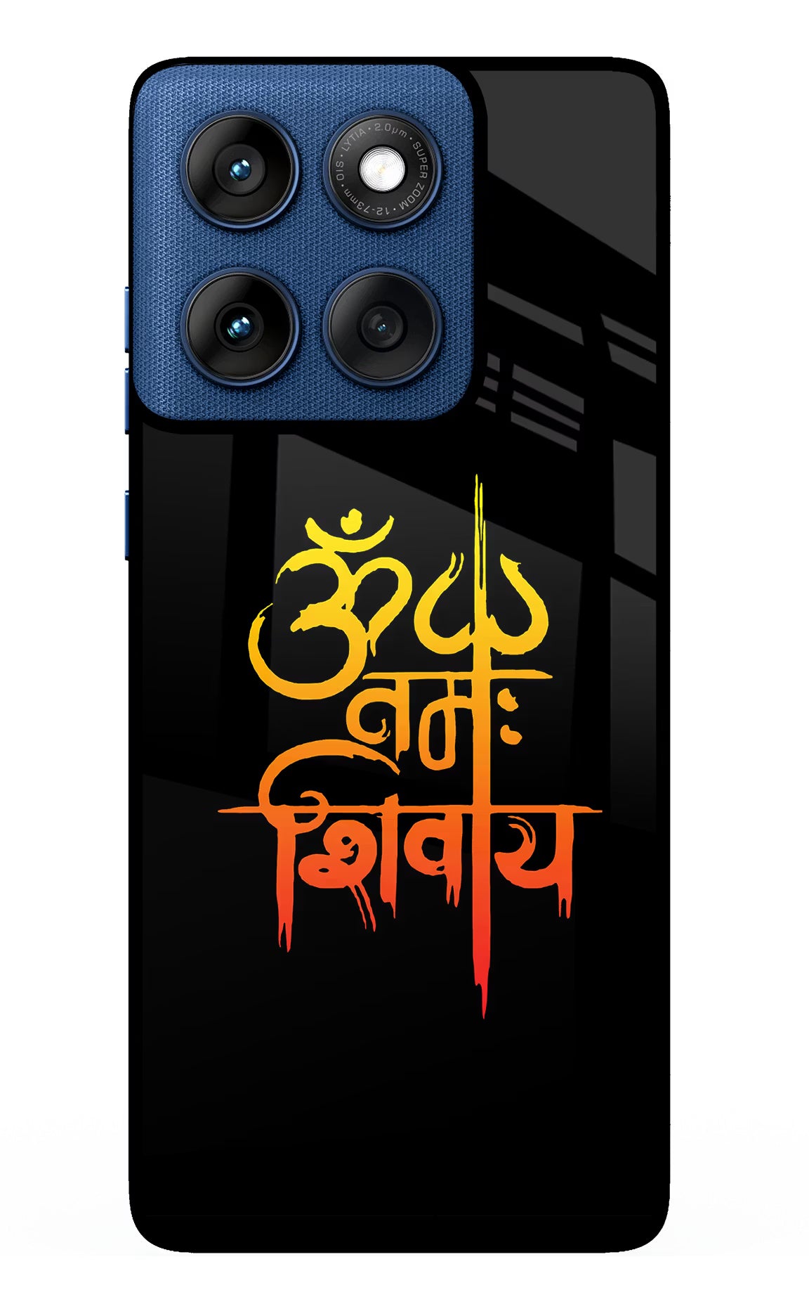 Om Namah Shivay Moto Edge 60 Glass Case Back Cover by Casekaro