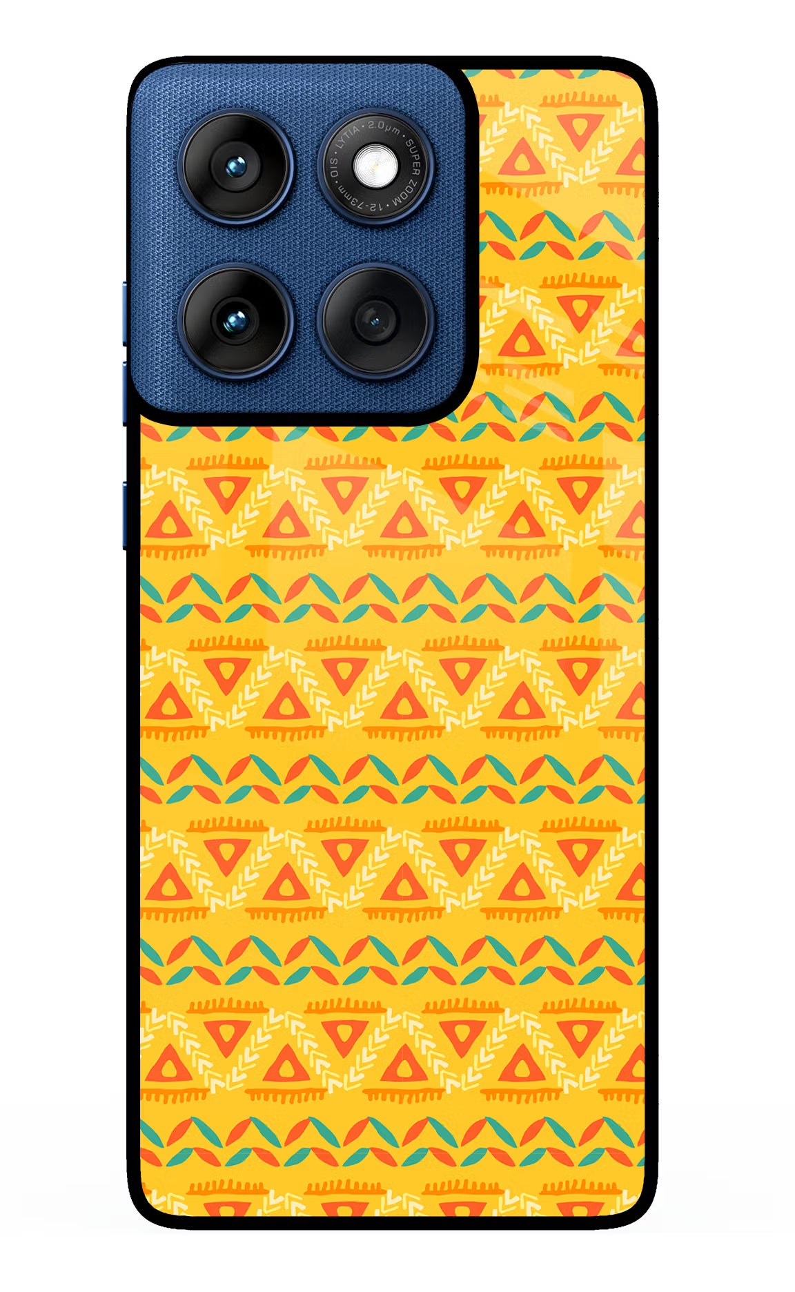 Tribal Pattern Moto Edge 60 Glass Case Back Cover by Casekaro