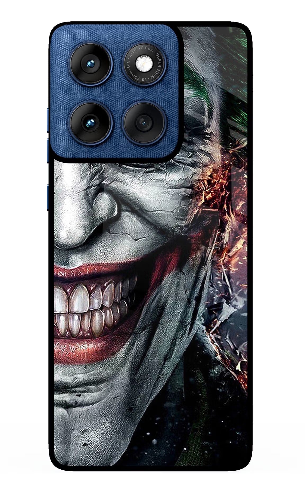 Joker Cam Moto Edge 60 Glass Case Back Cover by Casekaro