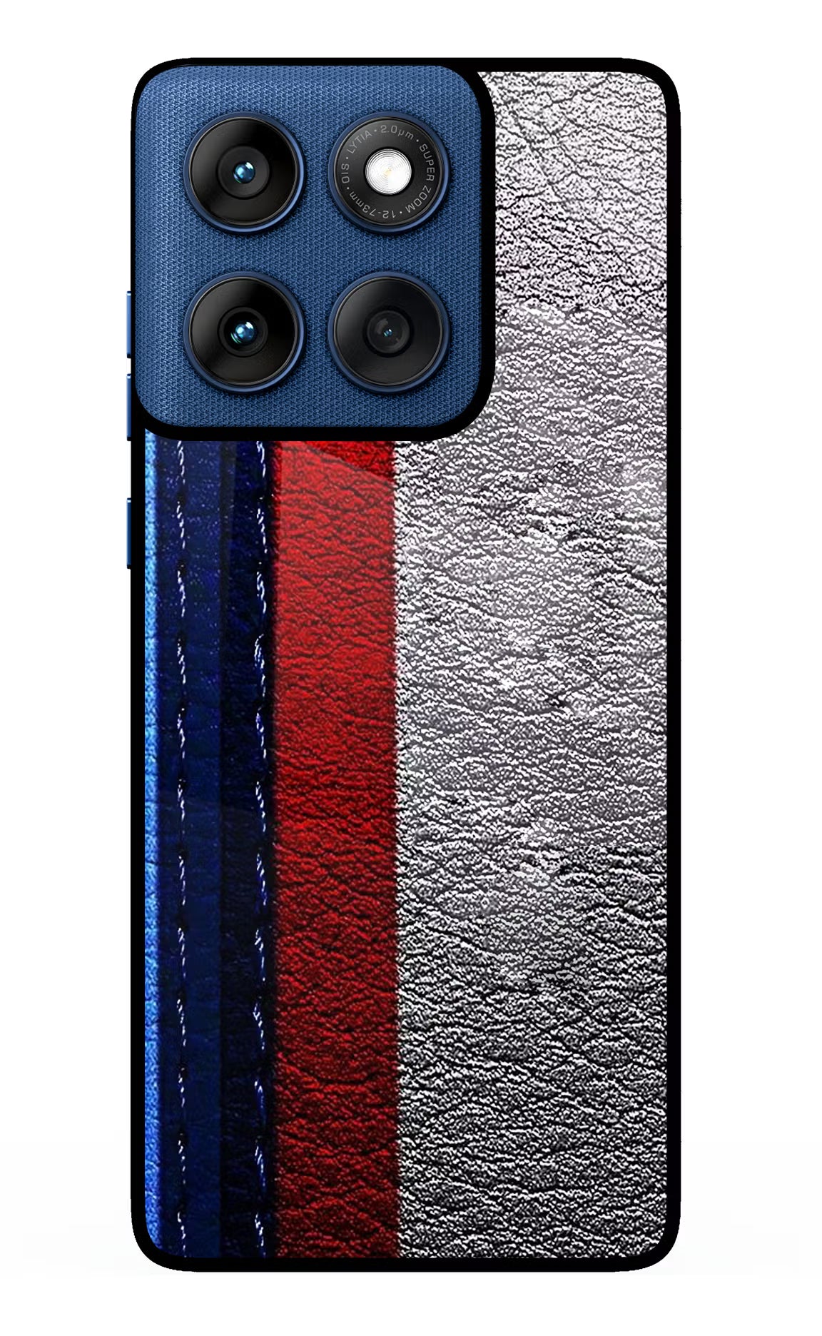 BMW Stripes Moto Edge 60 Glass Case Back Cover by Casekaro