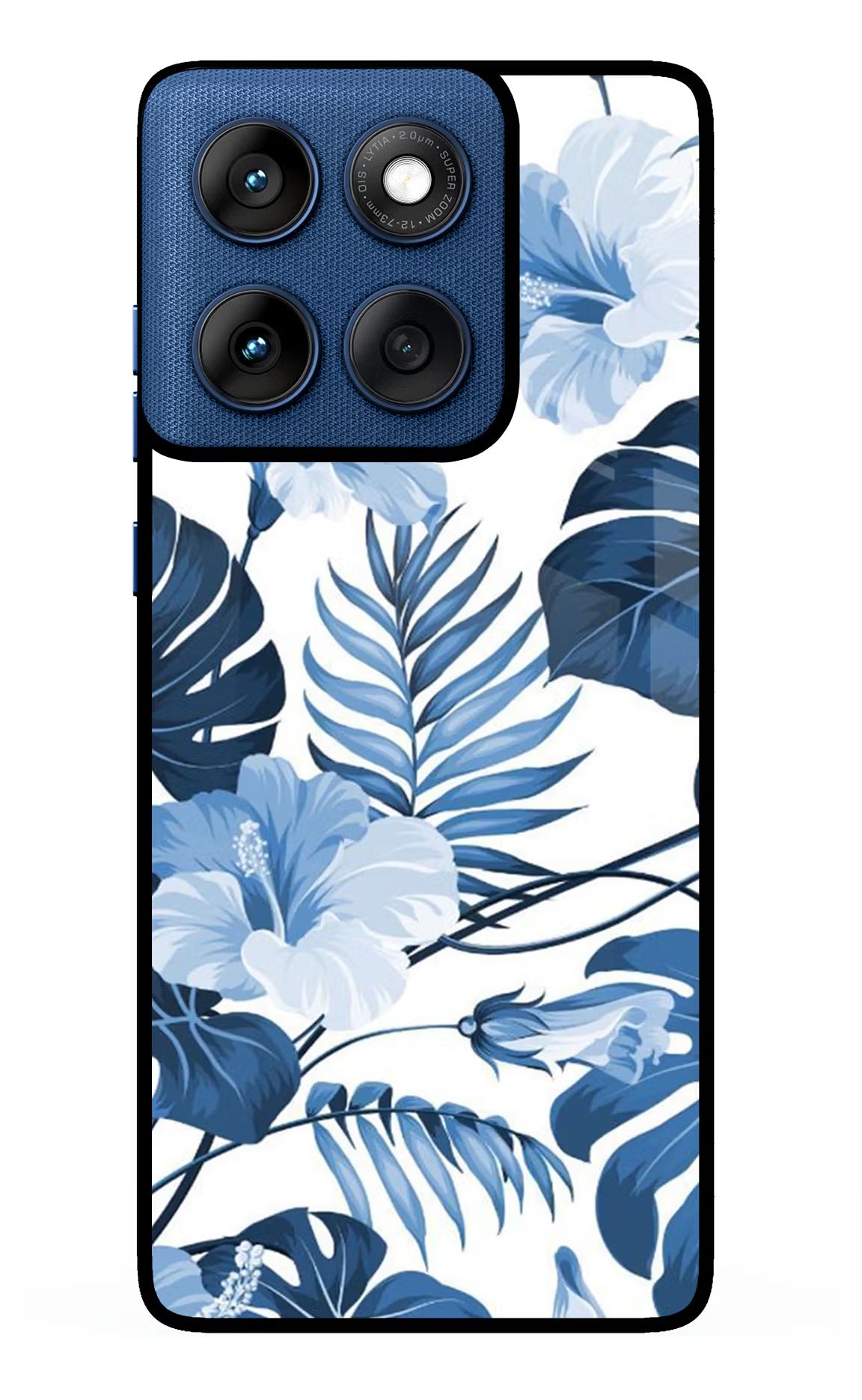 Fabric Art Moto Edge 60 Glass Case Back Cover by Casekaro