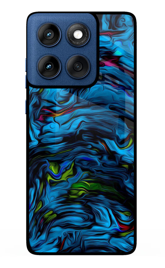 Dark Blue Abstract Moto Edge 60 Glass Case