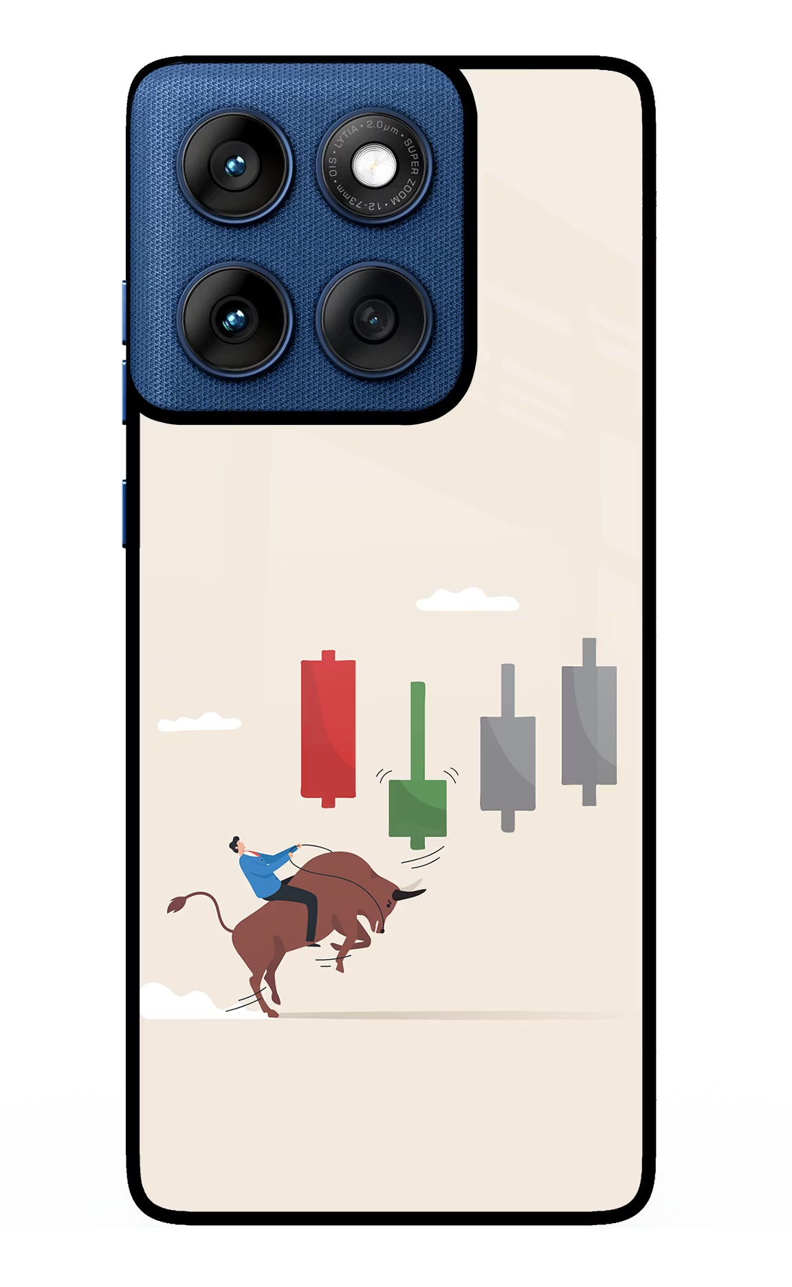 Bull Trading Momentum Moto Edge 60 Glass Case Back Cover by Casekaro