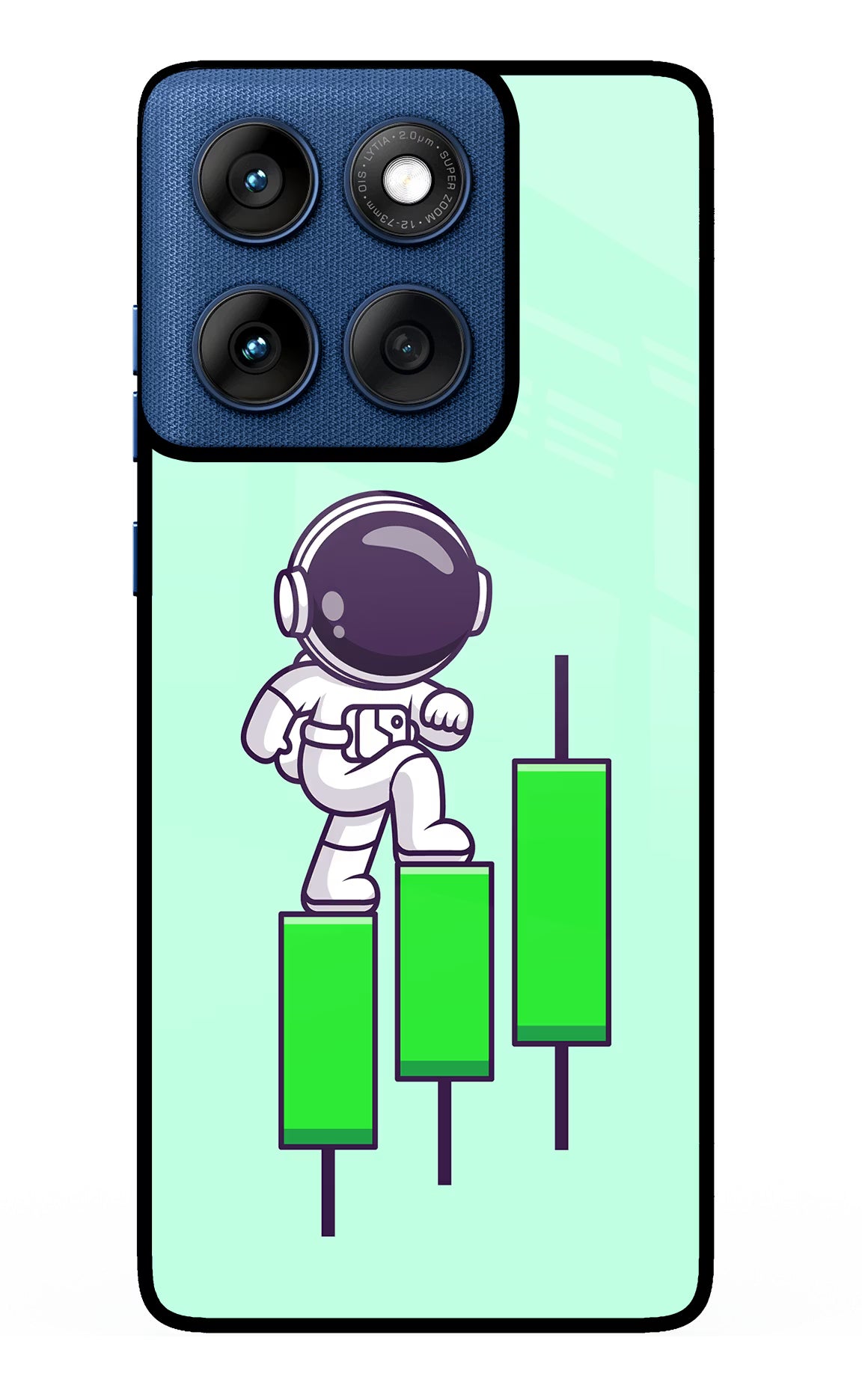 Astronaut Trader Moto Edge 60 Glass Case Back Cover by Casekaro