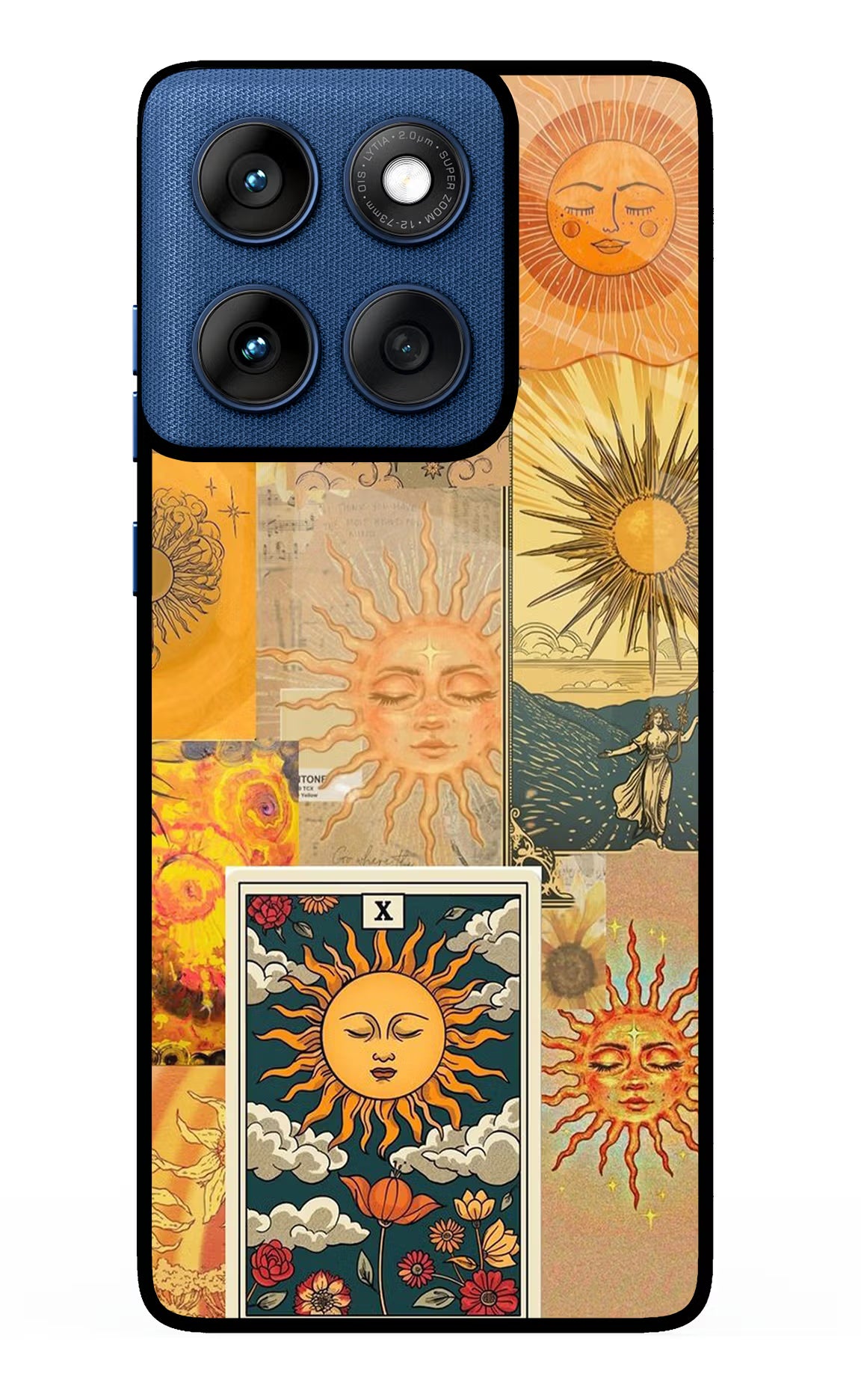 Sun Moto Edge 60 Glass Case Back Cover by Casekaro