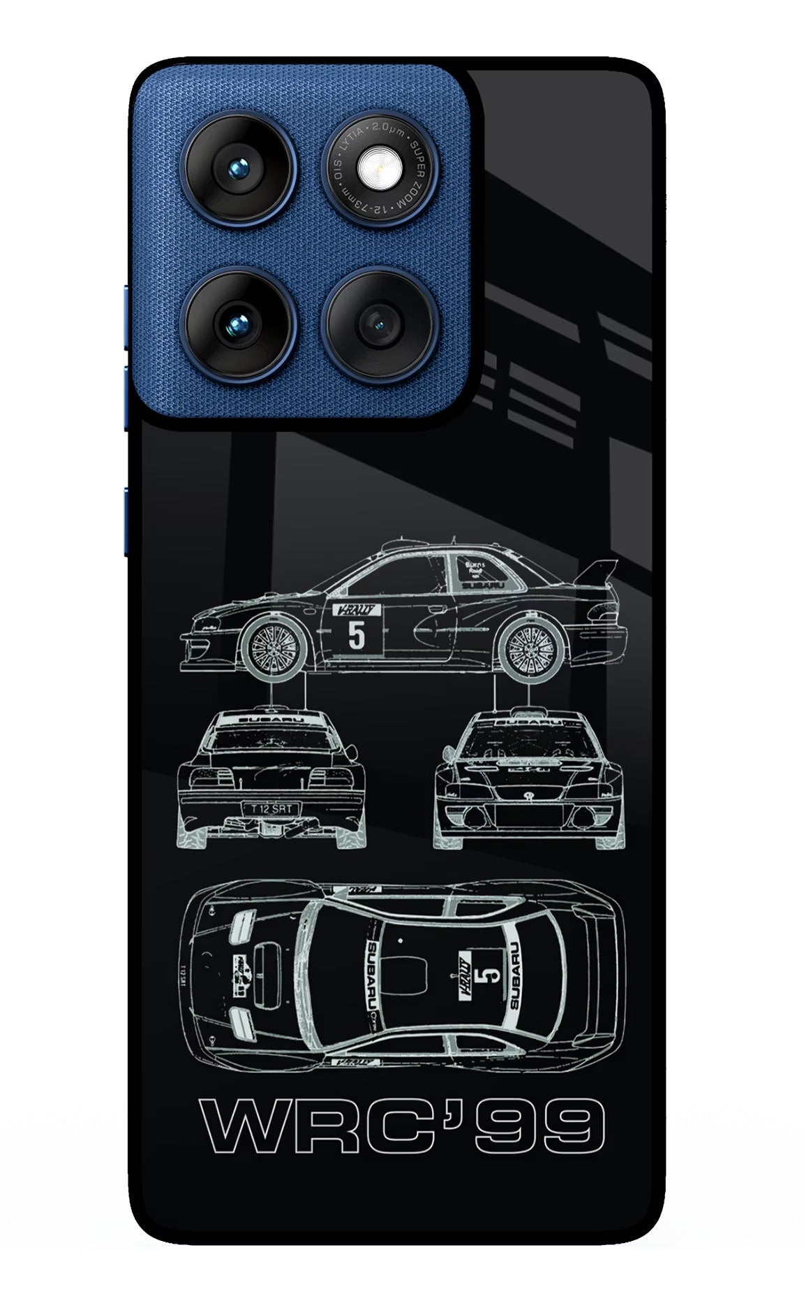WRC'99 Moto Edge 60 Glass Case Back Cover by Casekaro