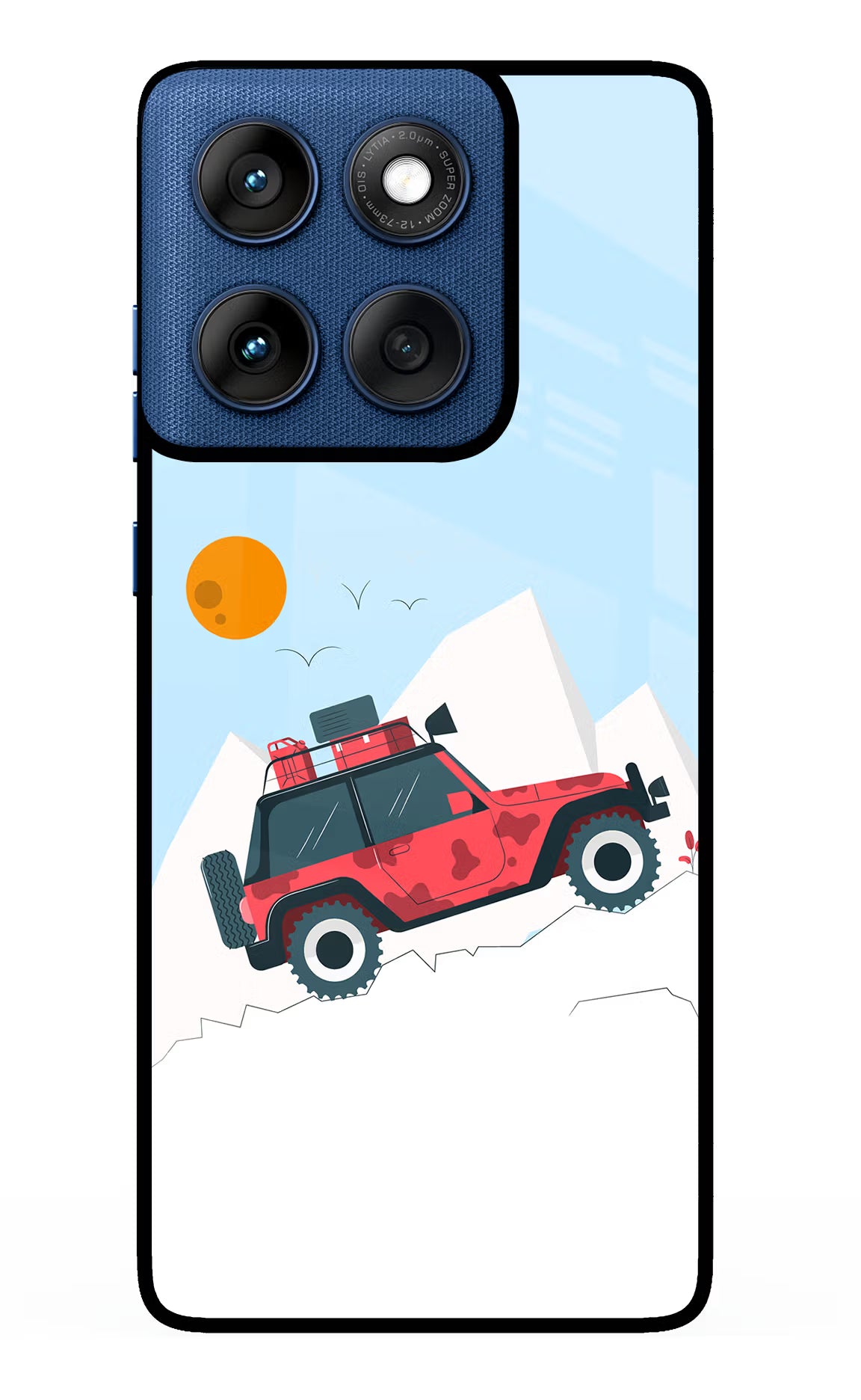 Mountain Trail Beast Moto Edge 60 Glass Case Back Cover by Casekaro
