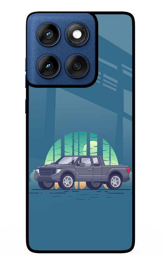 Retro Garage Vibe Moto Edge 60 Glass Case